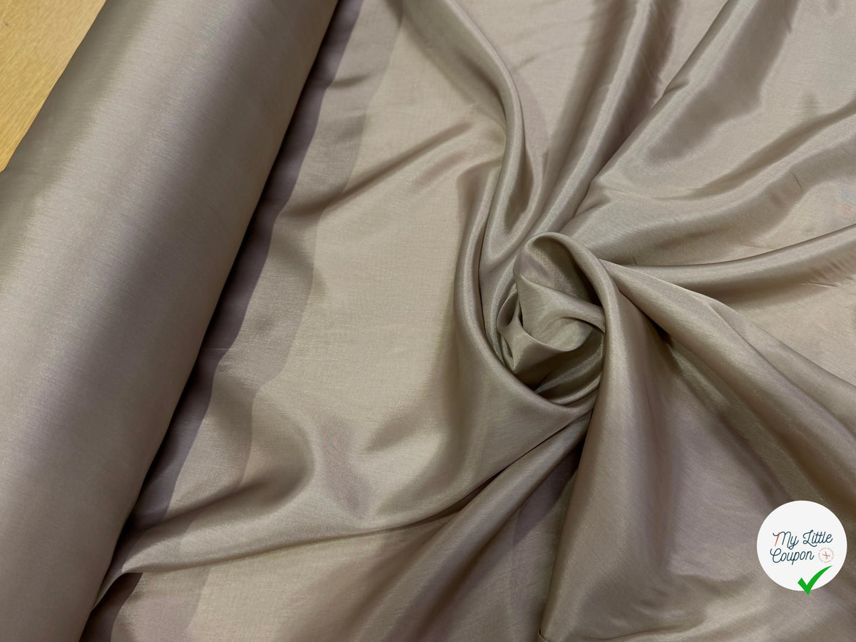 DOUBLURE FINE ET LISSE 62% ACETATE 38% CUPRO BEIGE MARRONNÉ - My Little Coupon
