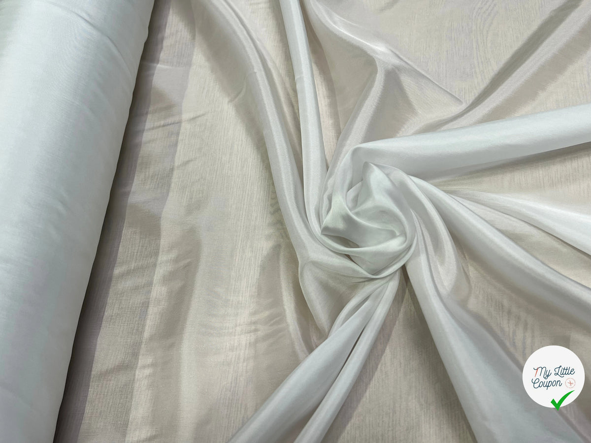 DOUBLURE FINE ET LISSE 62% ACETATE 38% CUPRO BLANC CASSÉ - My Little Coupon
