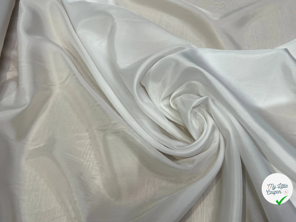 DOUBLURE FINE ET LISSE 62% ACETATE 38% CUPRO BLANC - My Little Coupon