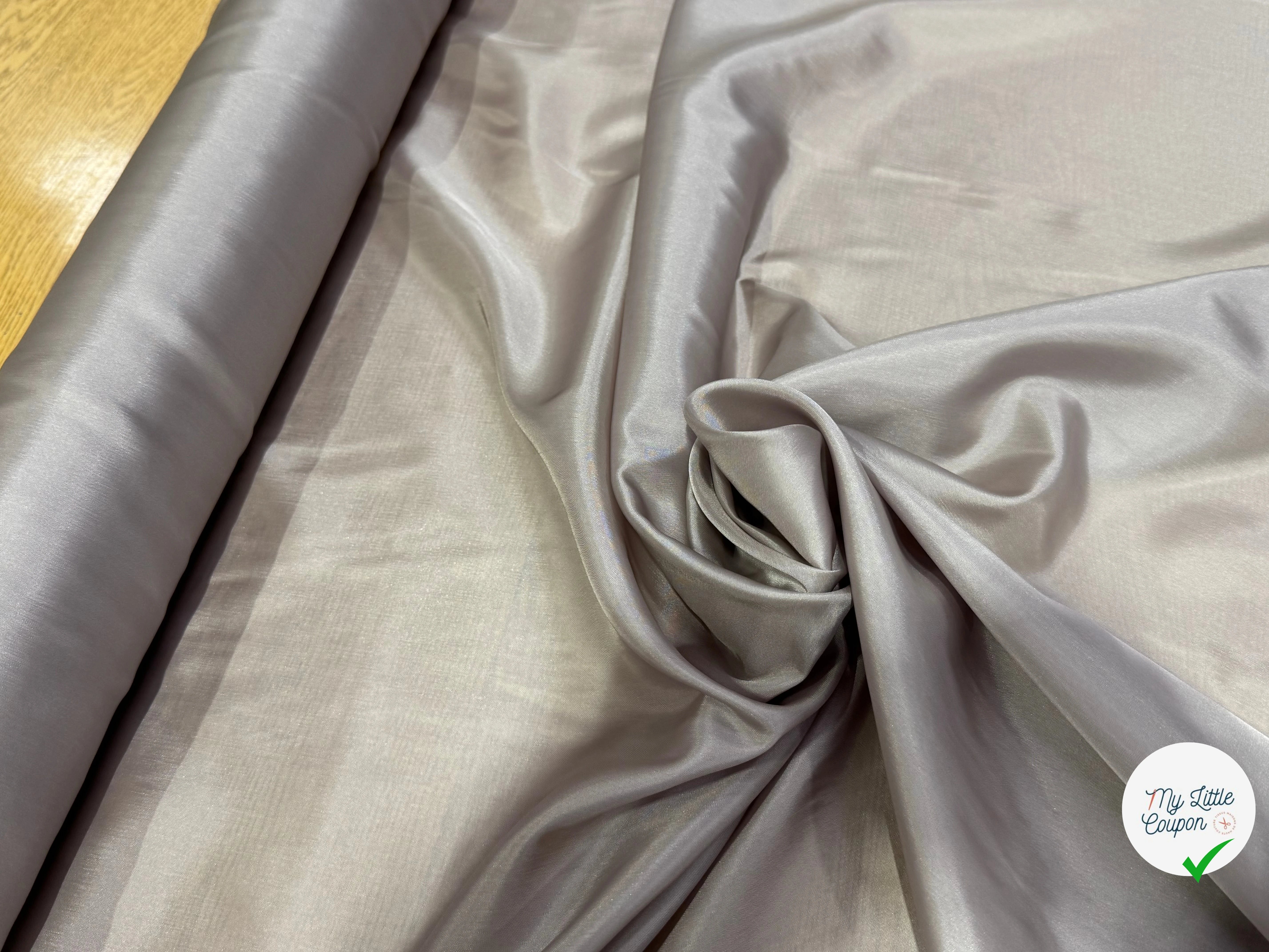 DOUBLURE FINE ET LISSE 62% ACETATE 38% CUPRO GREY LAVANDER - My Little Coupon