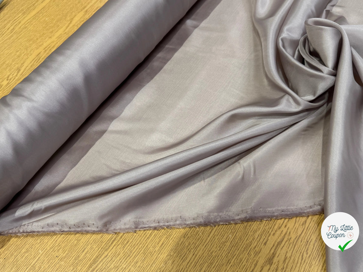 DOUBLURE FINE ET LISSE 62% ACETATE 38% CUPRO GREY LAVANDER - My Little Coupon