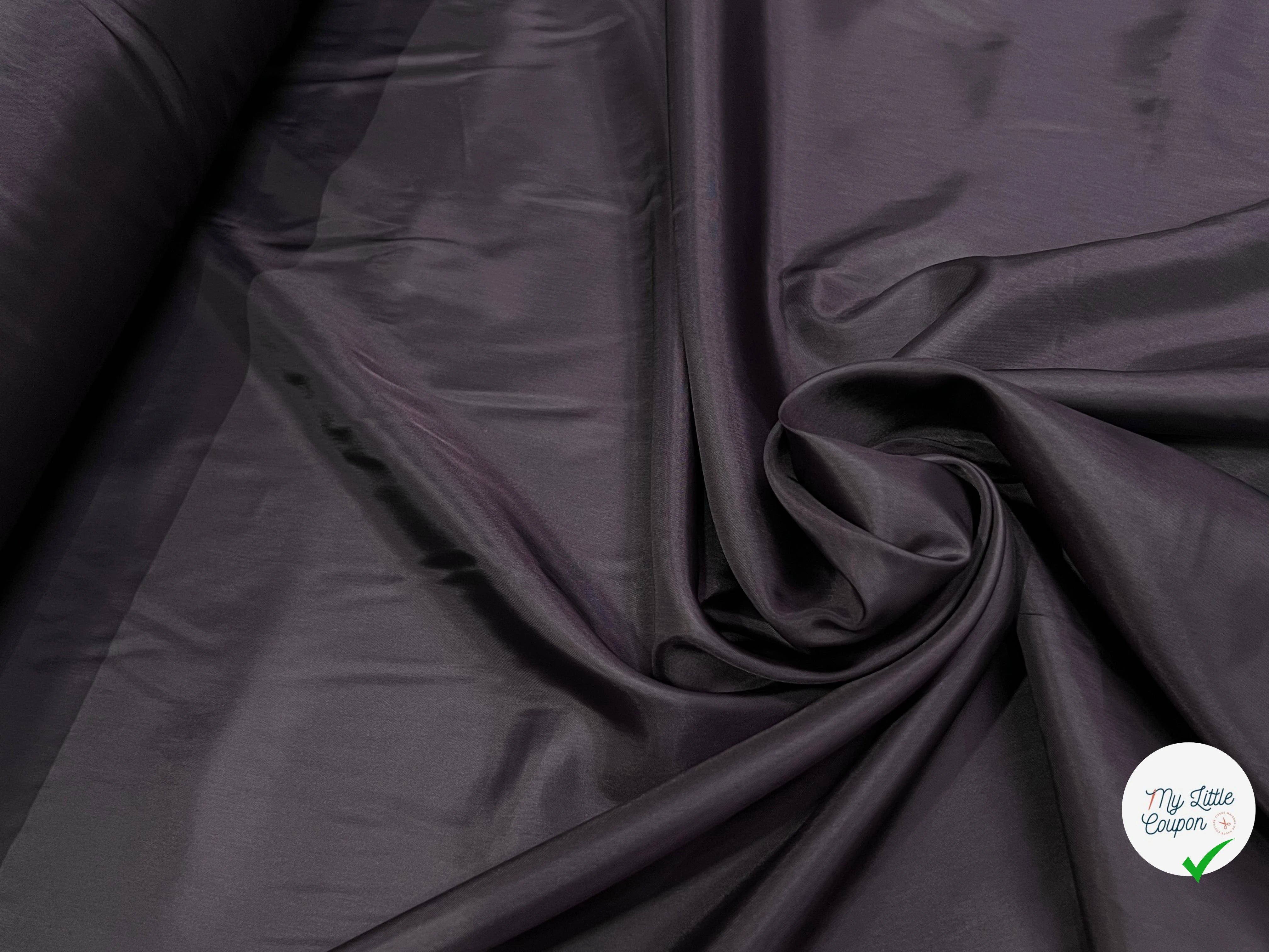 DOUBLURE FINE ET LISSE 62% ACETATE 38% CUPRO MARRON AUBERGINE - My Little Coupon