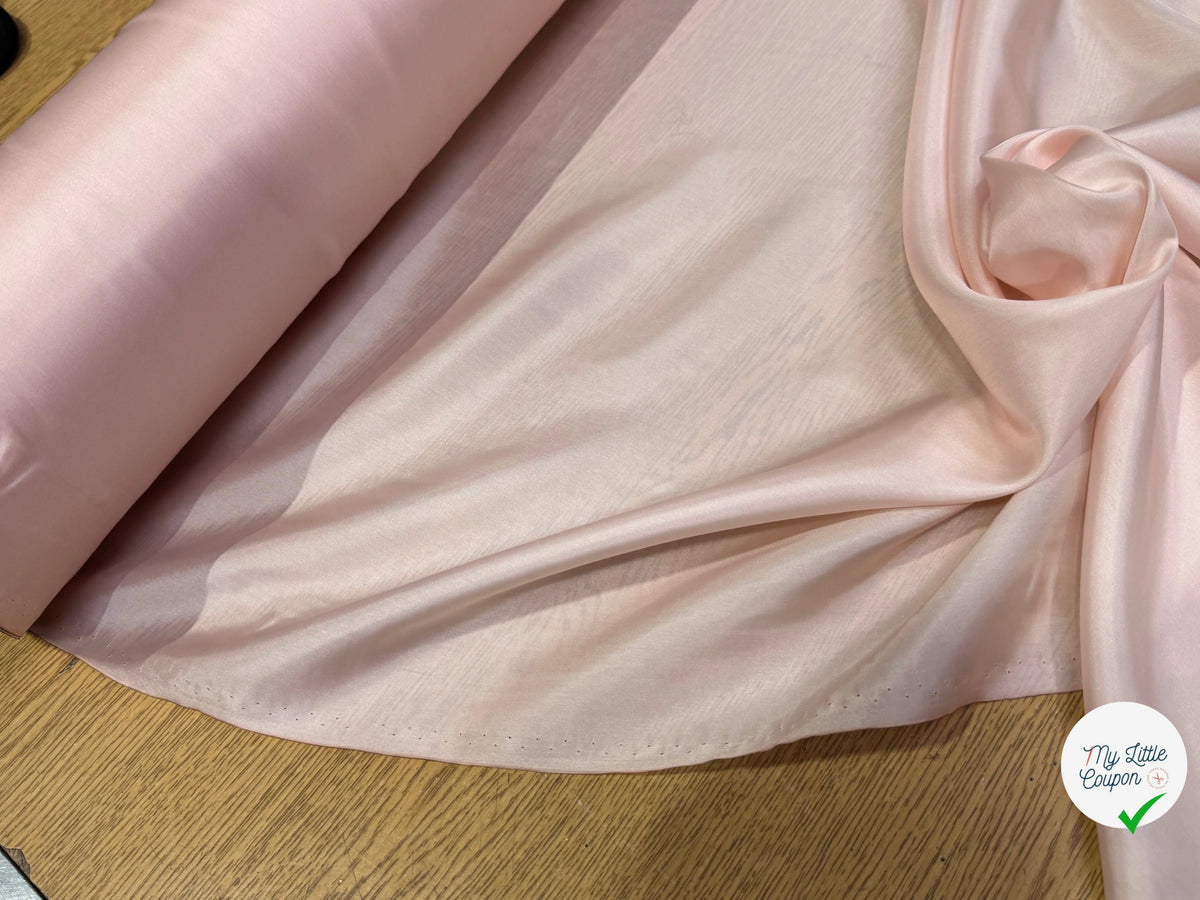DOUBLURE FINE ET LISSE 62% ACETATE 38% CUPRO ROSE PALE - My Little Coupon
