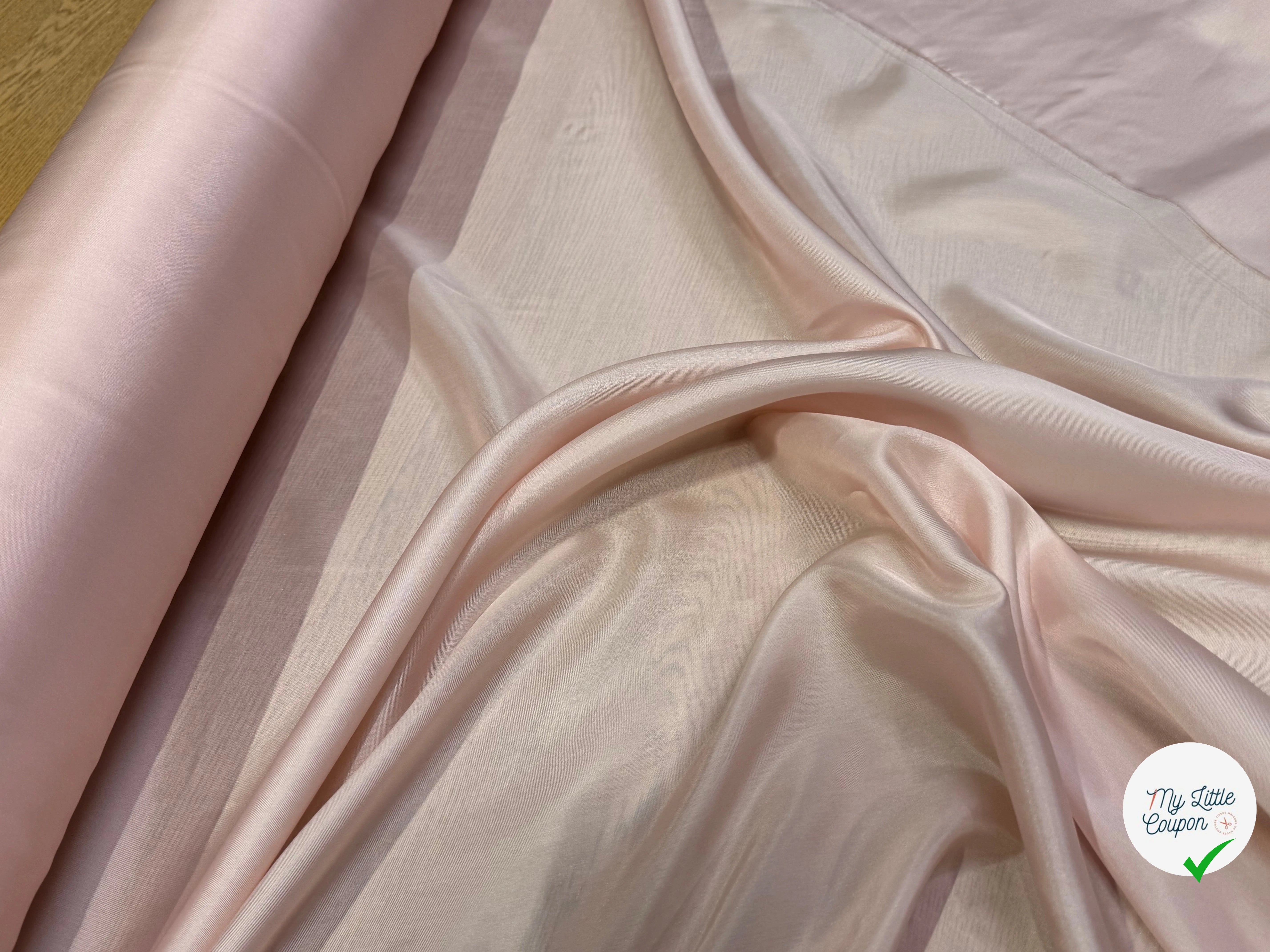 DOUBLURE FINE ET LISSE 62% ACETATE 38% CUPRO ROSE PALE - My Little Coupon