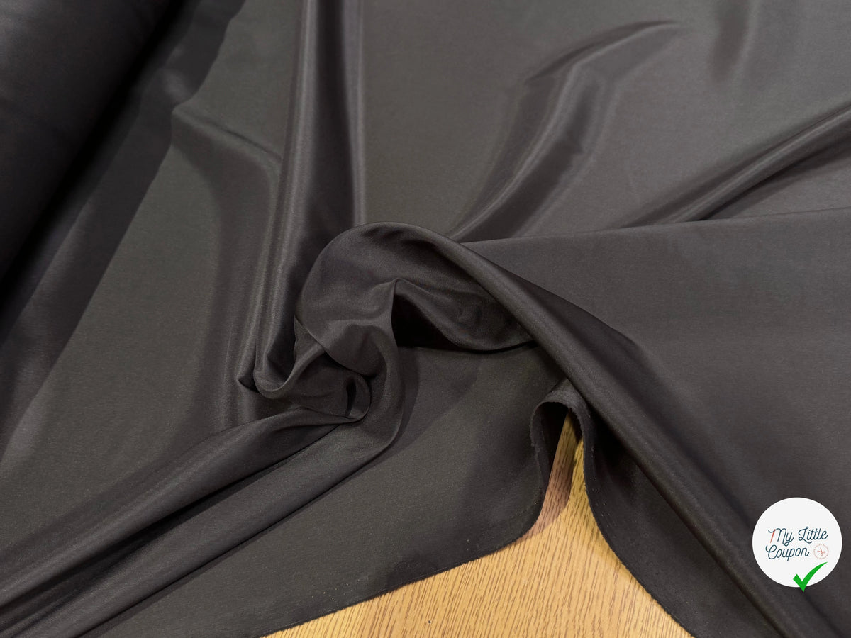 DOUBLURE FINE ET LISSE 62% ACETATE MARRON GLACÉ STRETCH - My Little Coupon