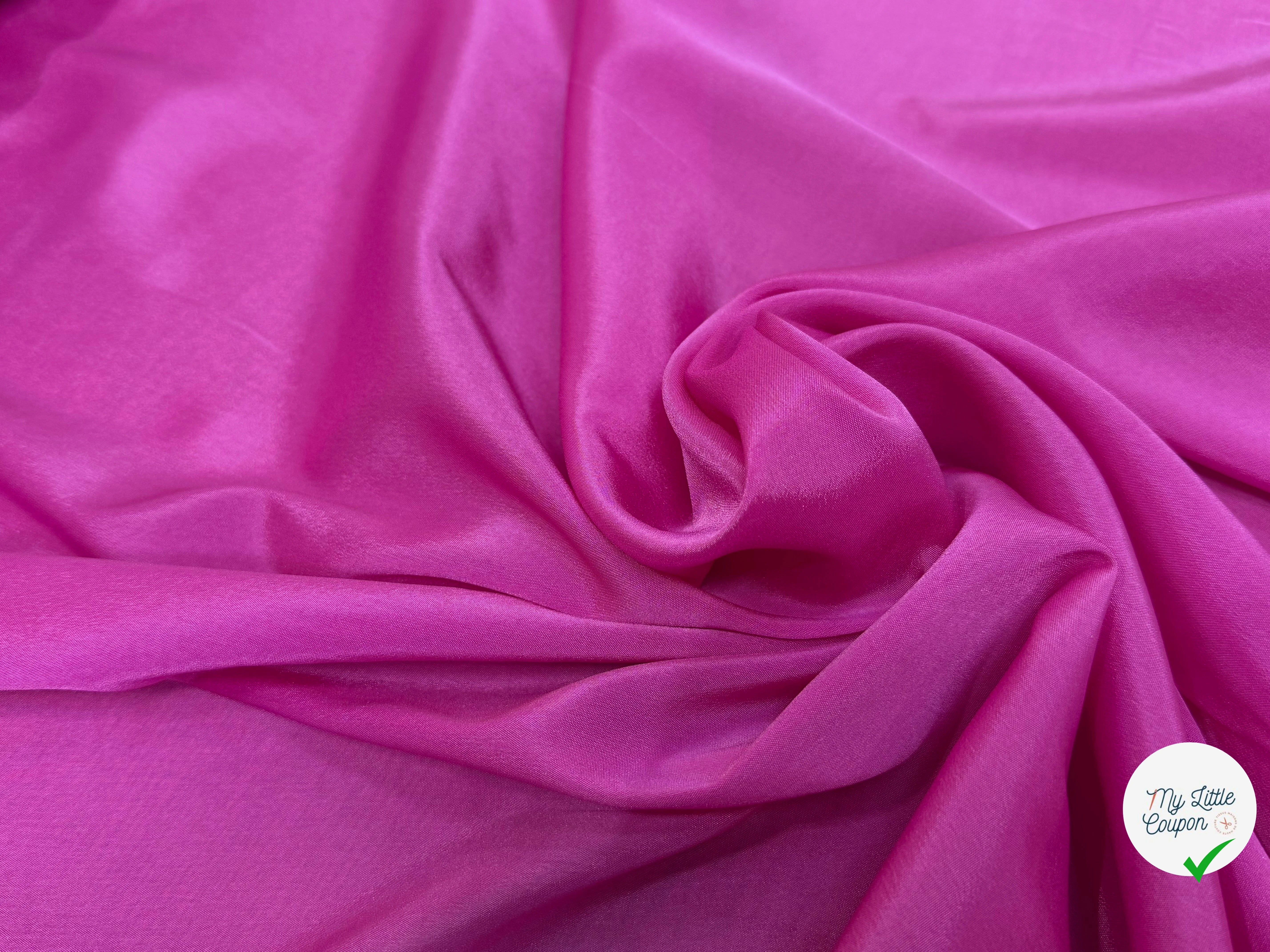 DOUBLURE FLUIDE 68% ACETATE LÉGÈREMENT SATINÉE BARBIE - My Little Coupon