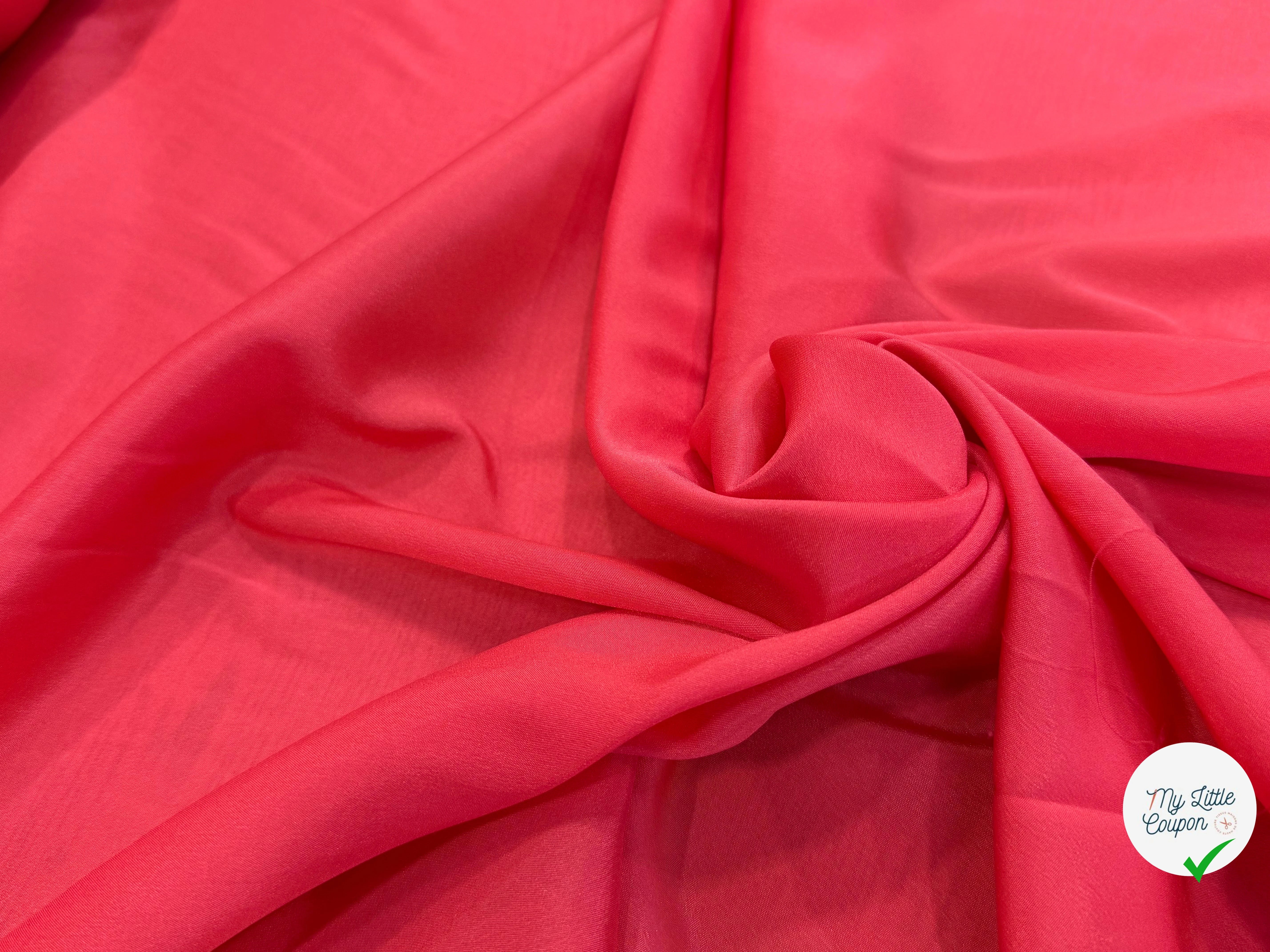 DOUBLURE FLUIDE 68% ACETATE LÉGÈREMENT SATINÉE ROSE SPICE - My Little Coupon