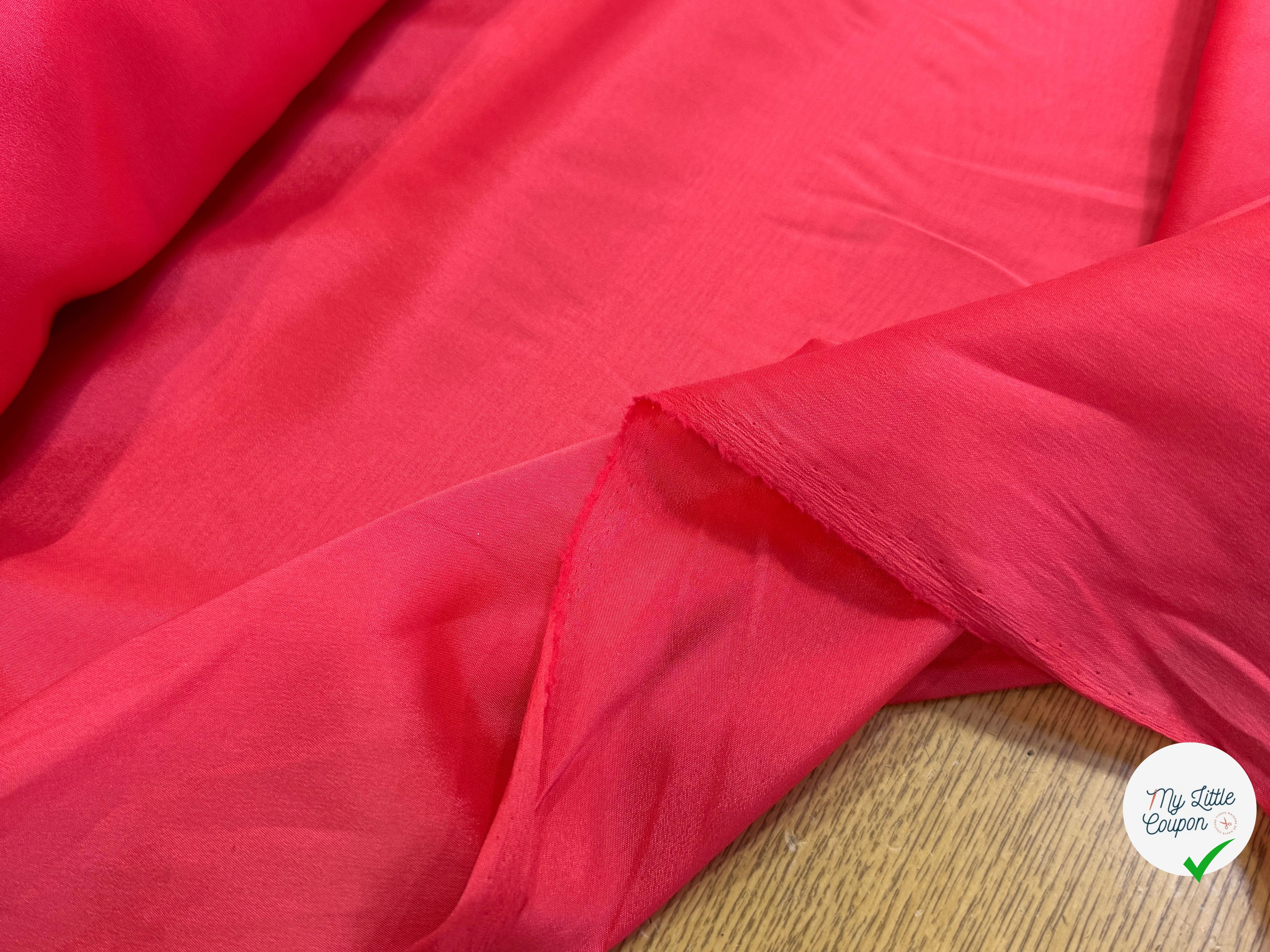 DOUBLURE FLUIDE 68% ACETATE LÉGÈREMENT SATINÉE ROSE SPICE - My Little Coupon