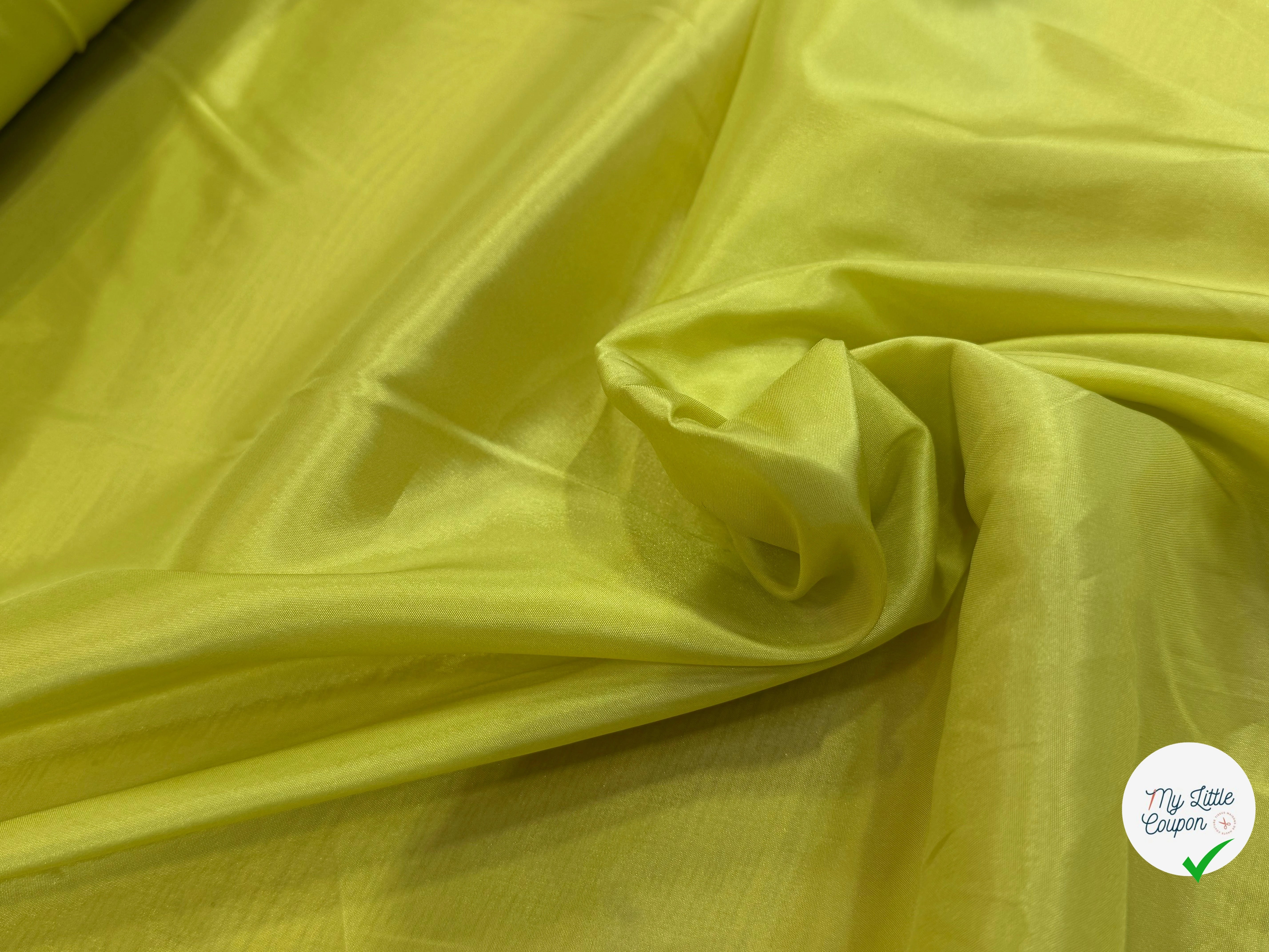 DOUBLURE FLUIDE LÉGÈREMENT SATINÉE JAUNE CITRON - My Little Coupon