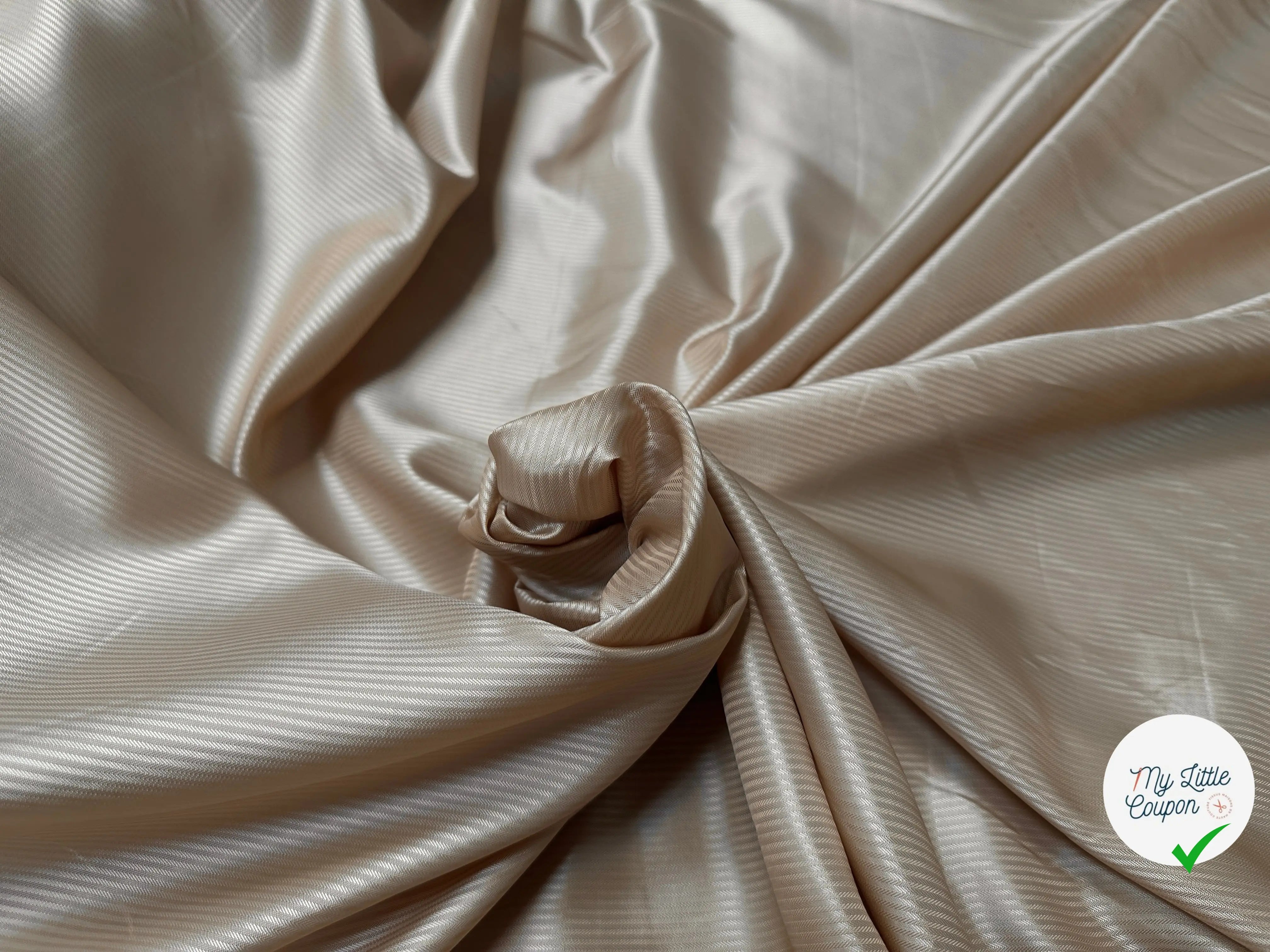 DOUBLURE JACQUARD RAYURES CAFÉ CRÈME - My Little Coupon