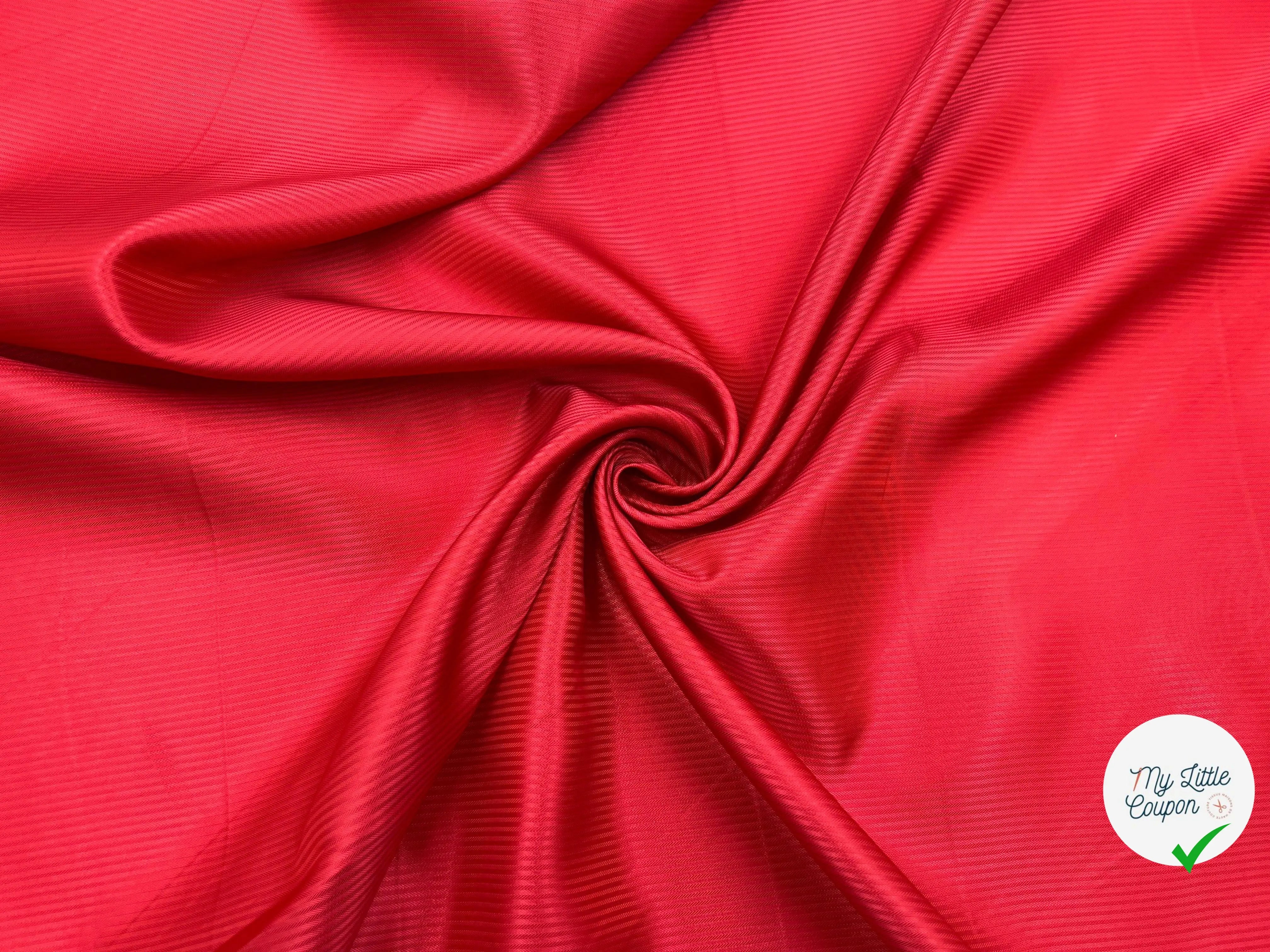 DOUBLURE JACQUARD ROUGE CARMEN - My Little Coupon - tissu - coudre