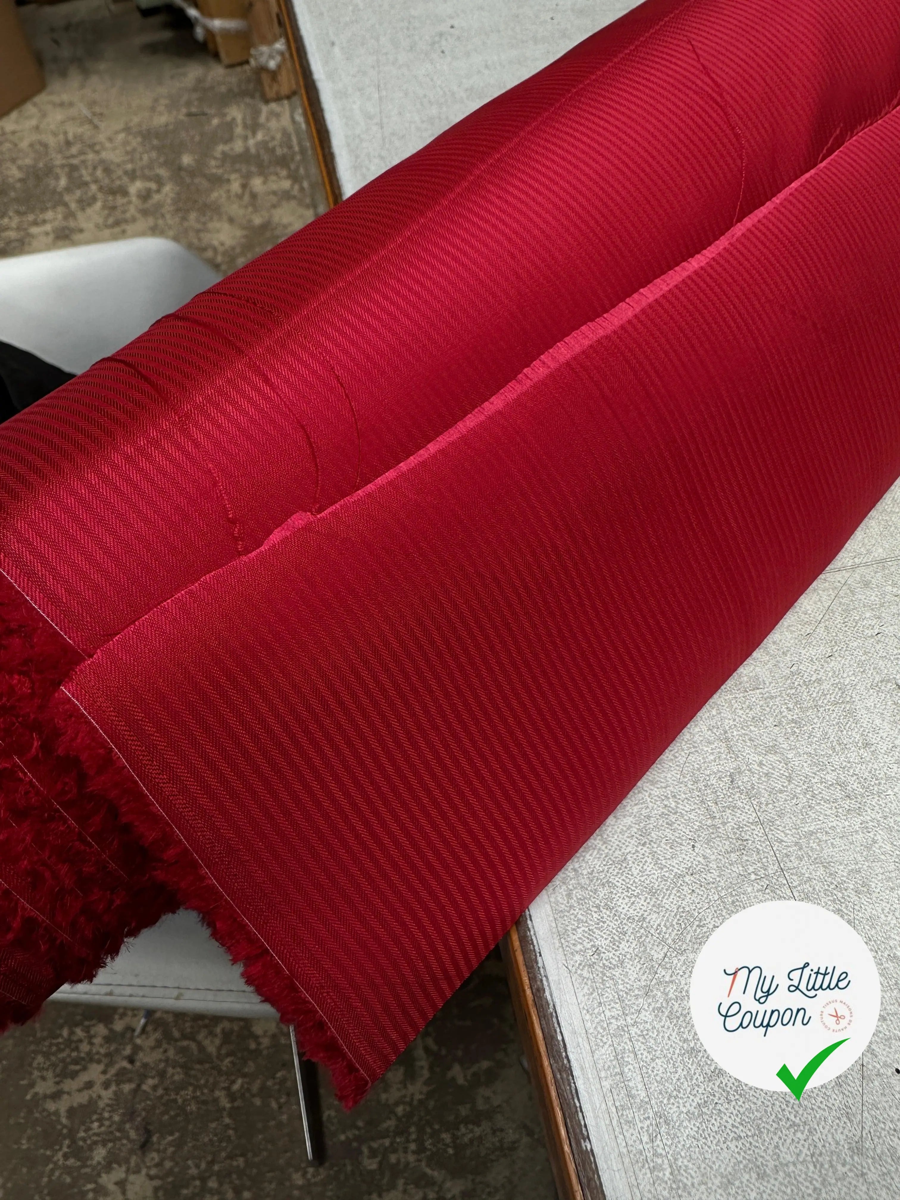 DOUBLURE JACQUARD ROUGE CARMEN - My Little Coupon - tissu - coudre