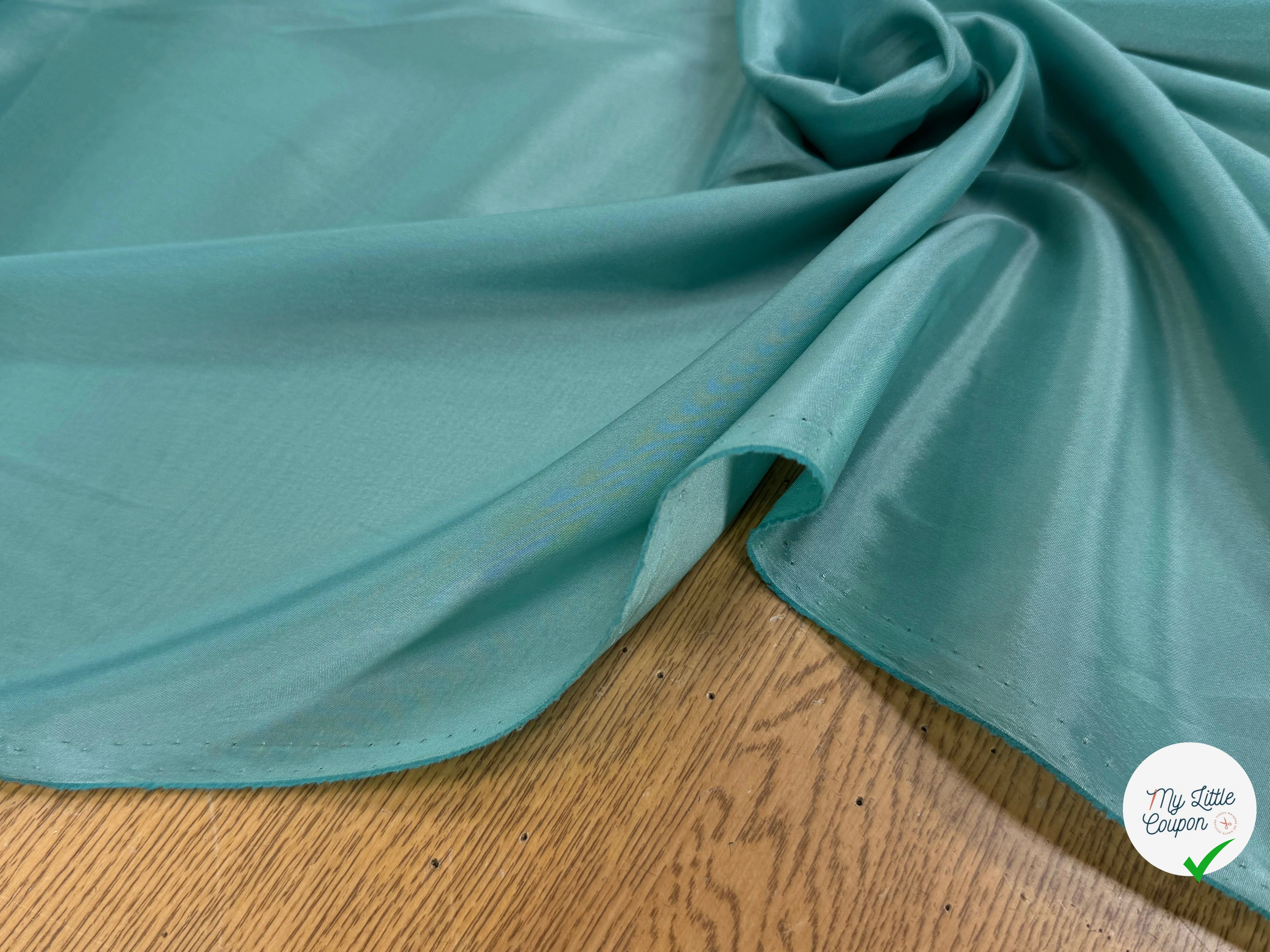 DOUBLURE LÉGÈREMENT SATINÉE BLEU LAGOON - My Little Coupon