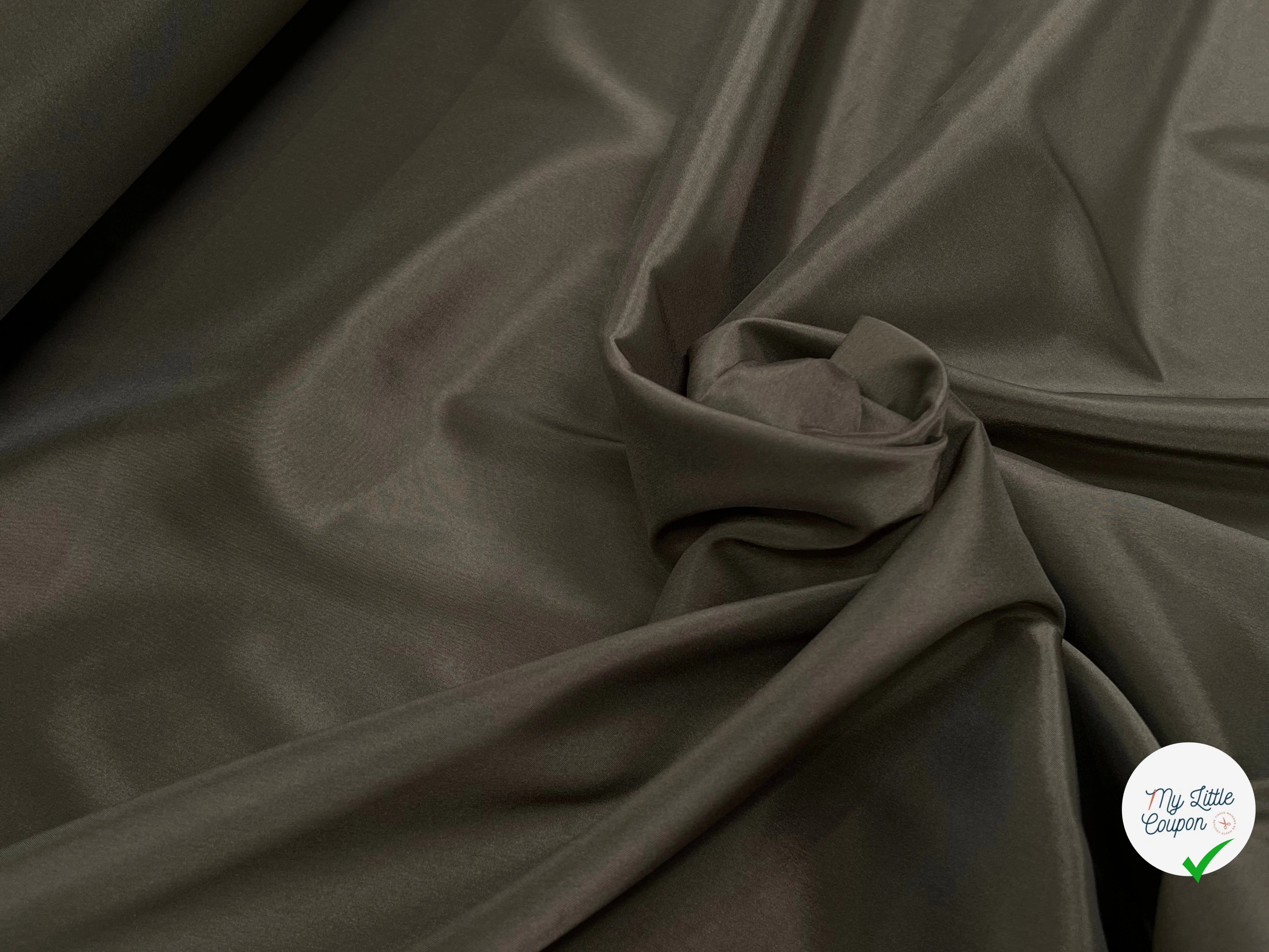 DOUBLURE LÉGÈREMENT SATINÉE FINE FROIDE KAKI - My Little Coupon