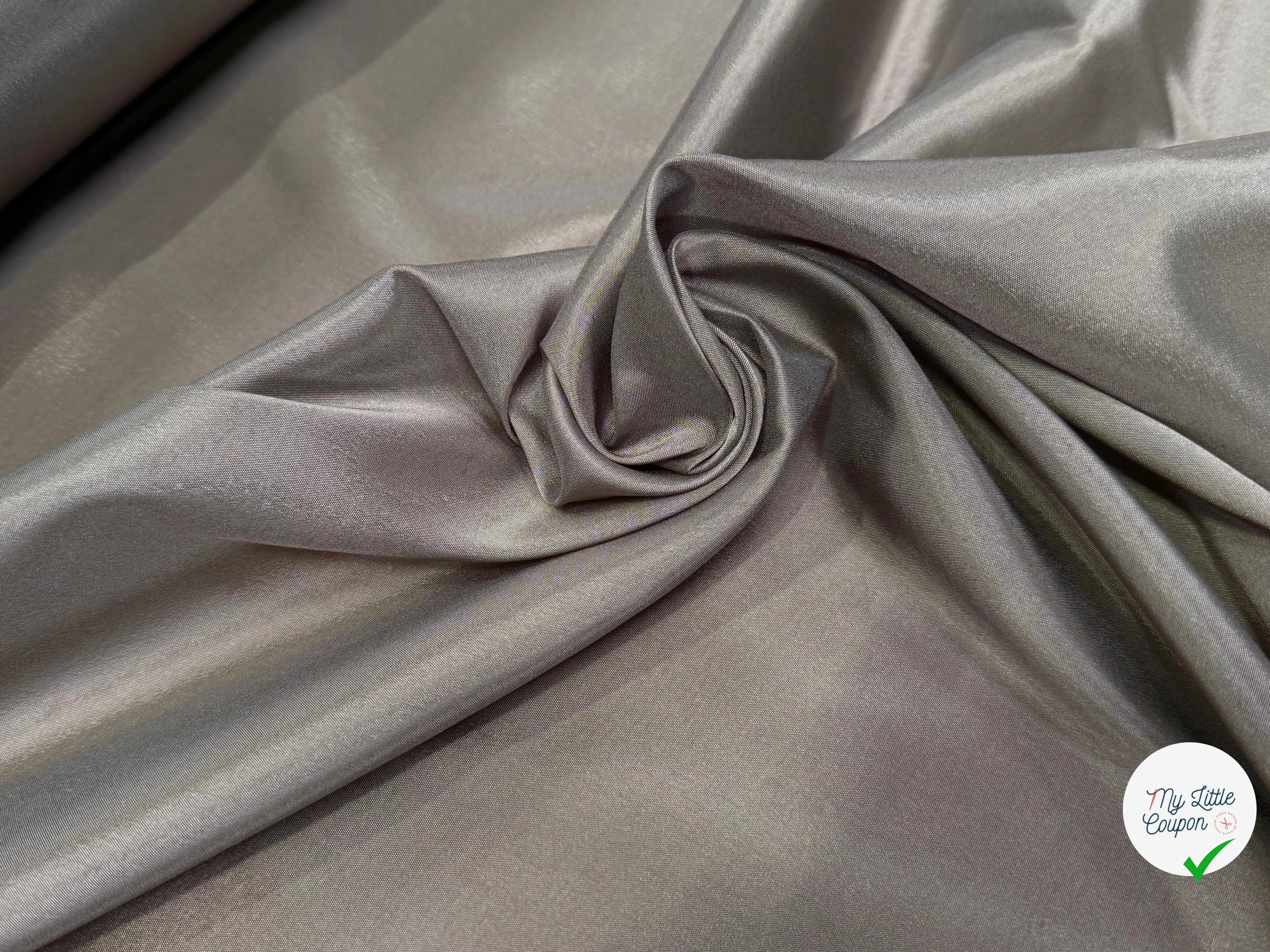 DOUBLURE LÉGÈREMENT SATINÉE GRIS CLAIR KAKI - My Little Coupon