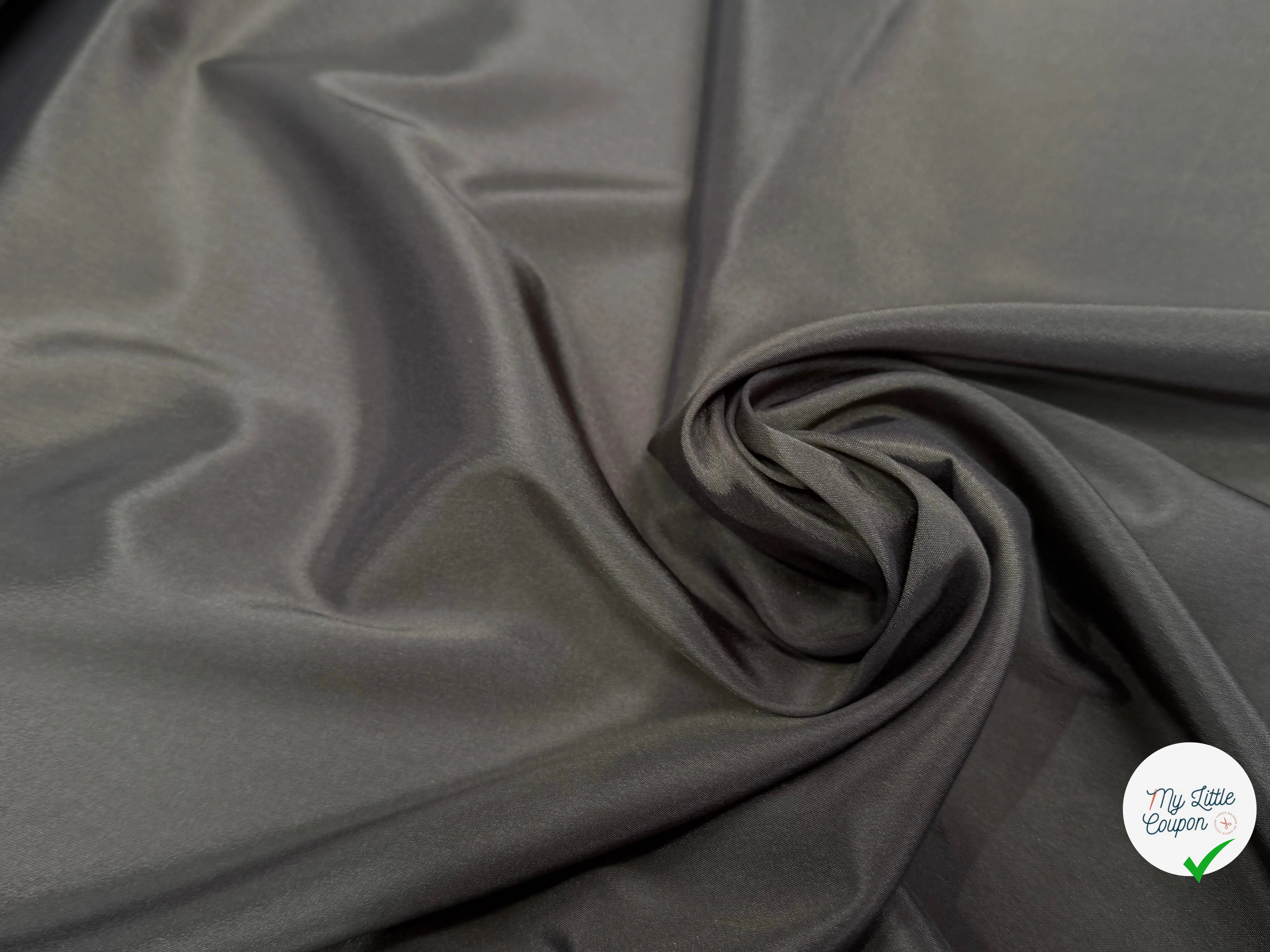 DOUBLURE LÉGÈREMENT SATINÉE GRIS FONCÉ KAKI - My Little Coupon