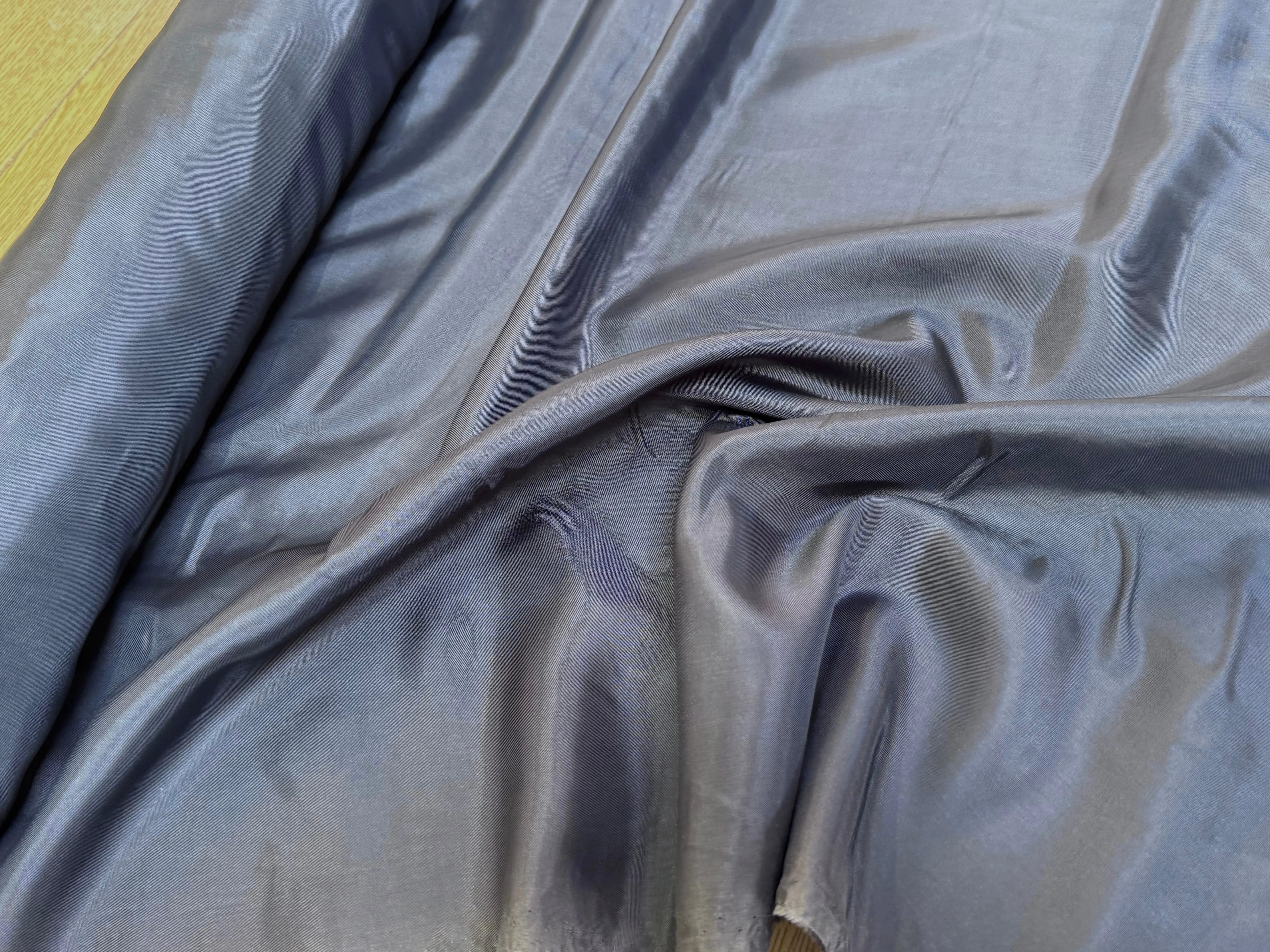 DOUBLURE LISSE 67% ACETATE GRIS GRIS BLEUTÉ - My Little Coupon