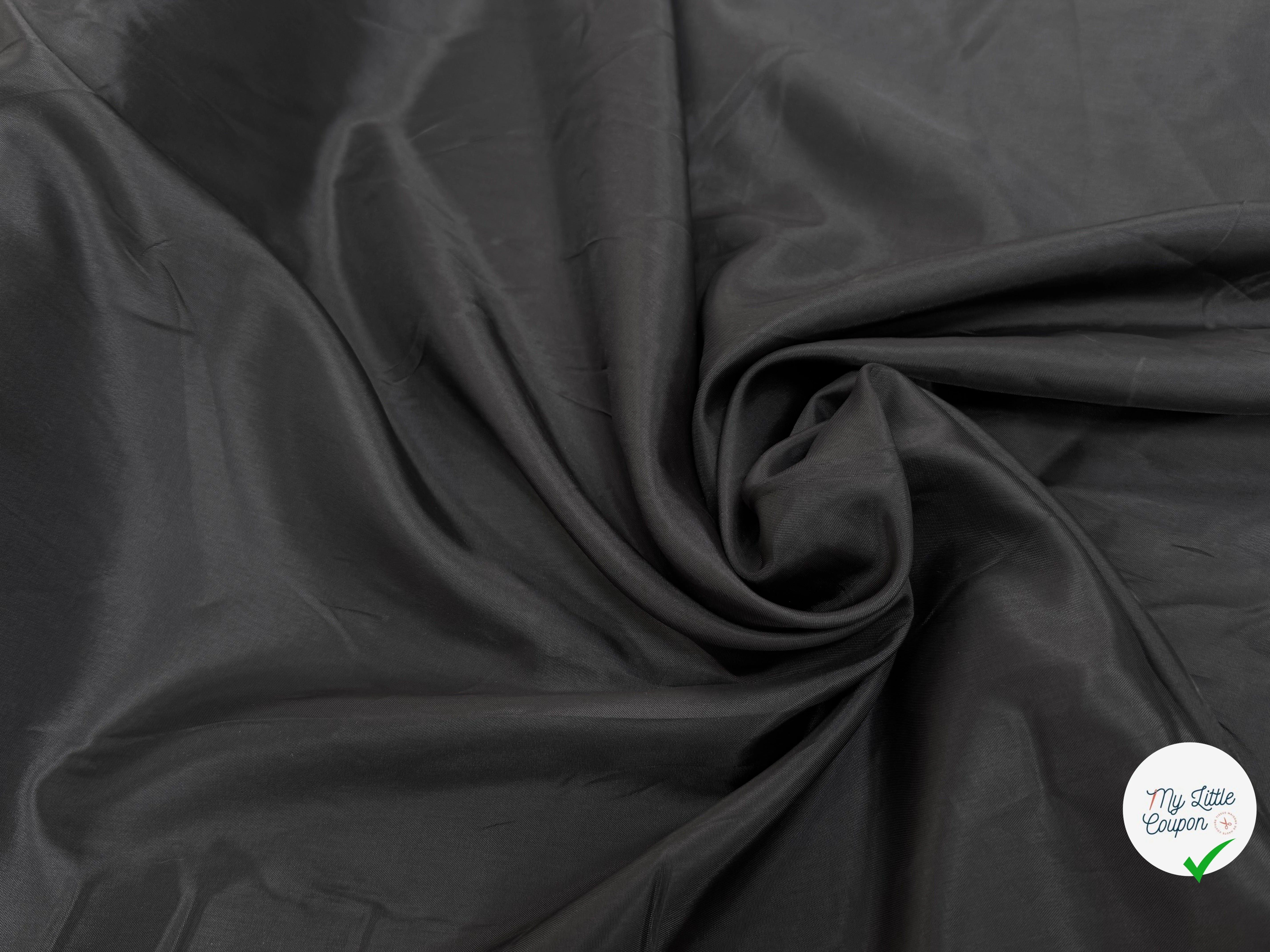 DOUBLURE LISSE 67% ACETATE GRIS PRÈSQUE NOIR - My Little Coupon
