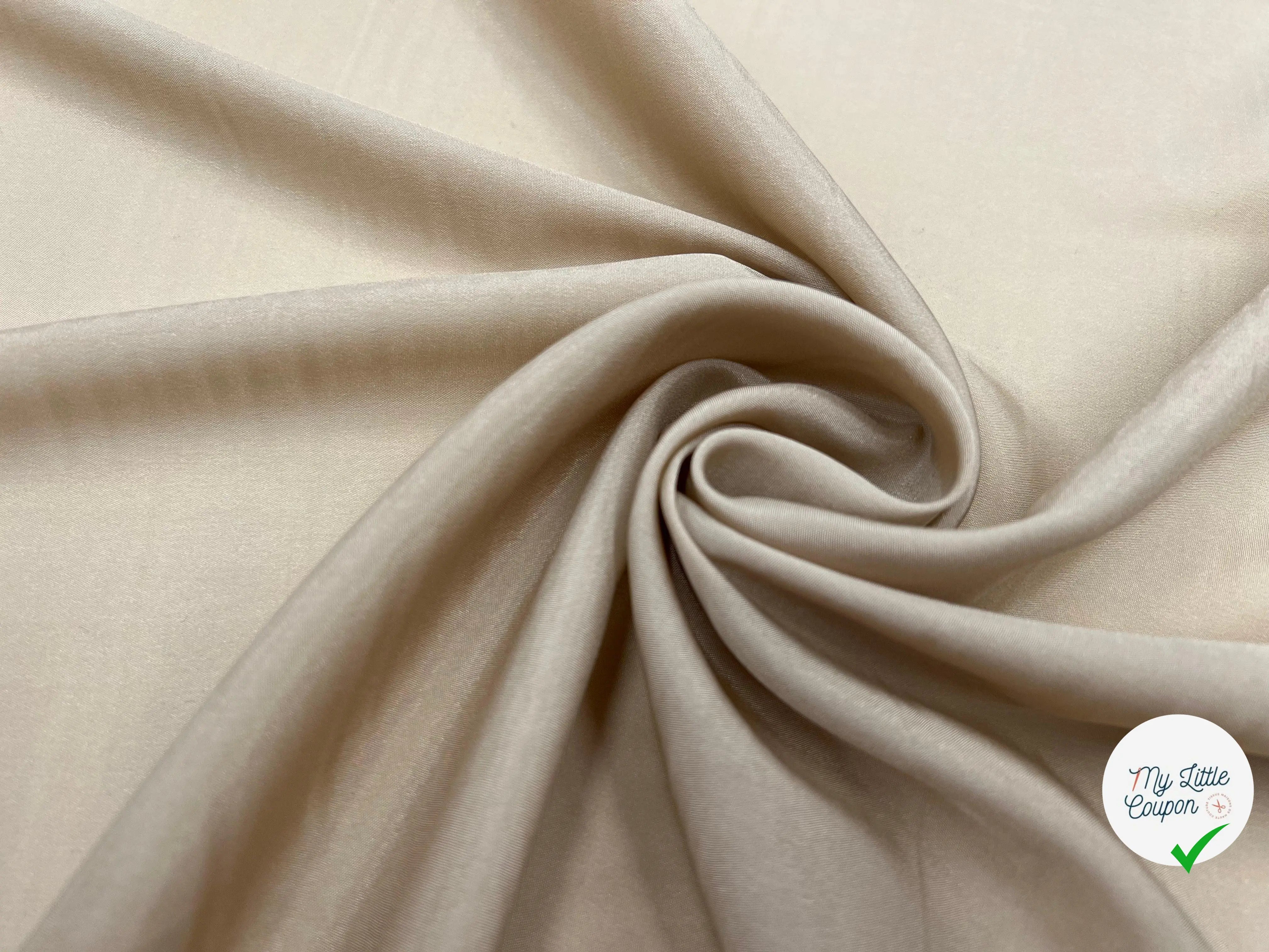 DOUBLURE PONGÉ CARAMEL - coupon de tissu de 3 mètres - My Little Coupon - tissu - coudre