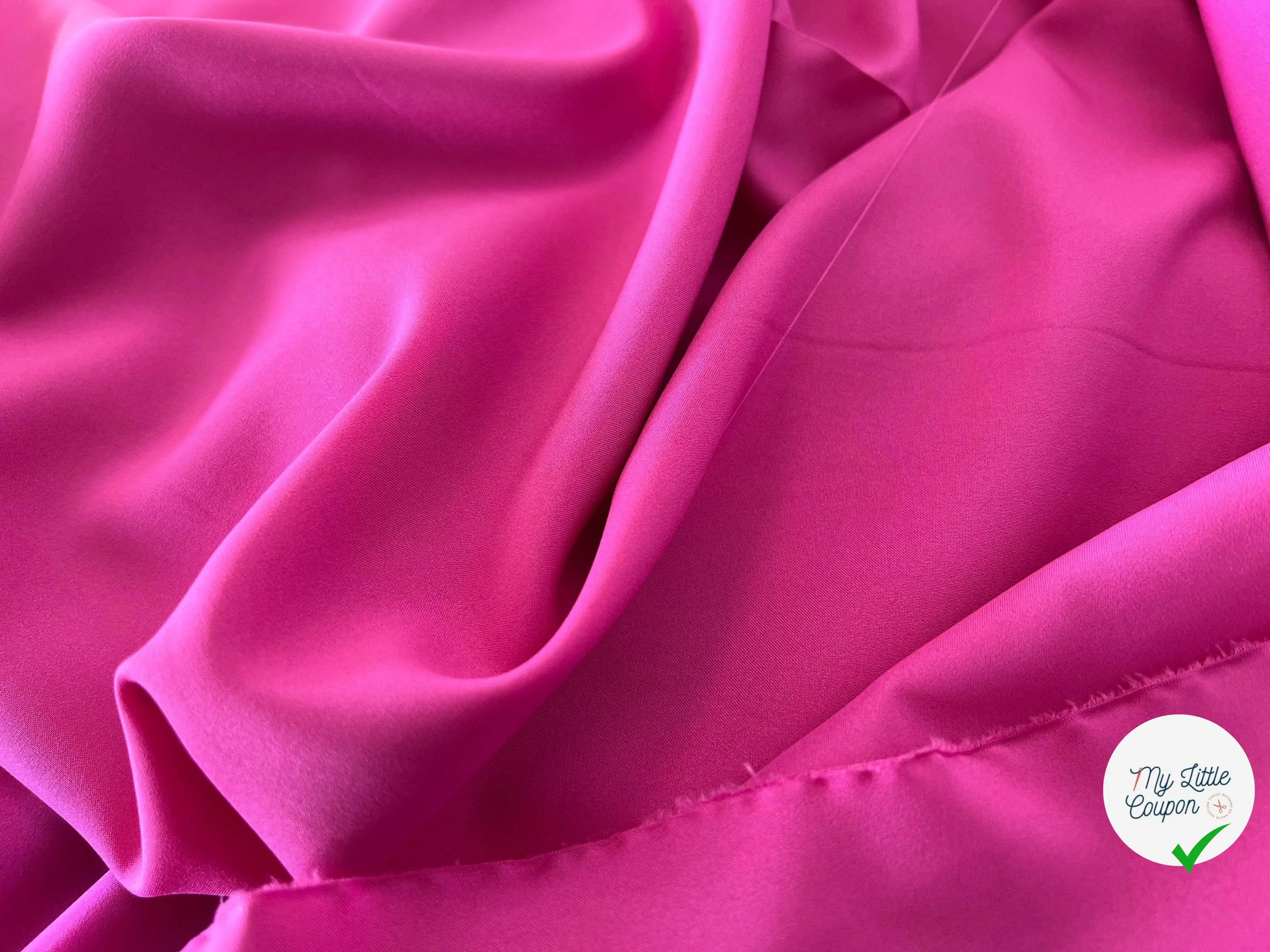 DOUBLURE PONGÉ FUCHSIA - My Little Coupon - tissu - coudre