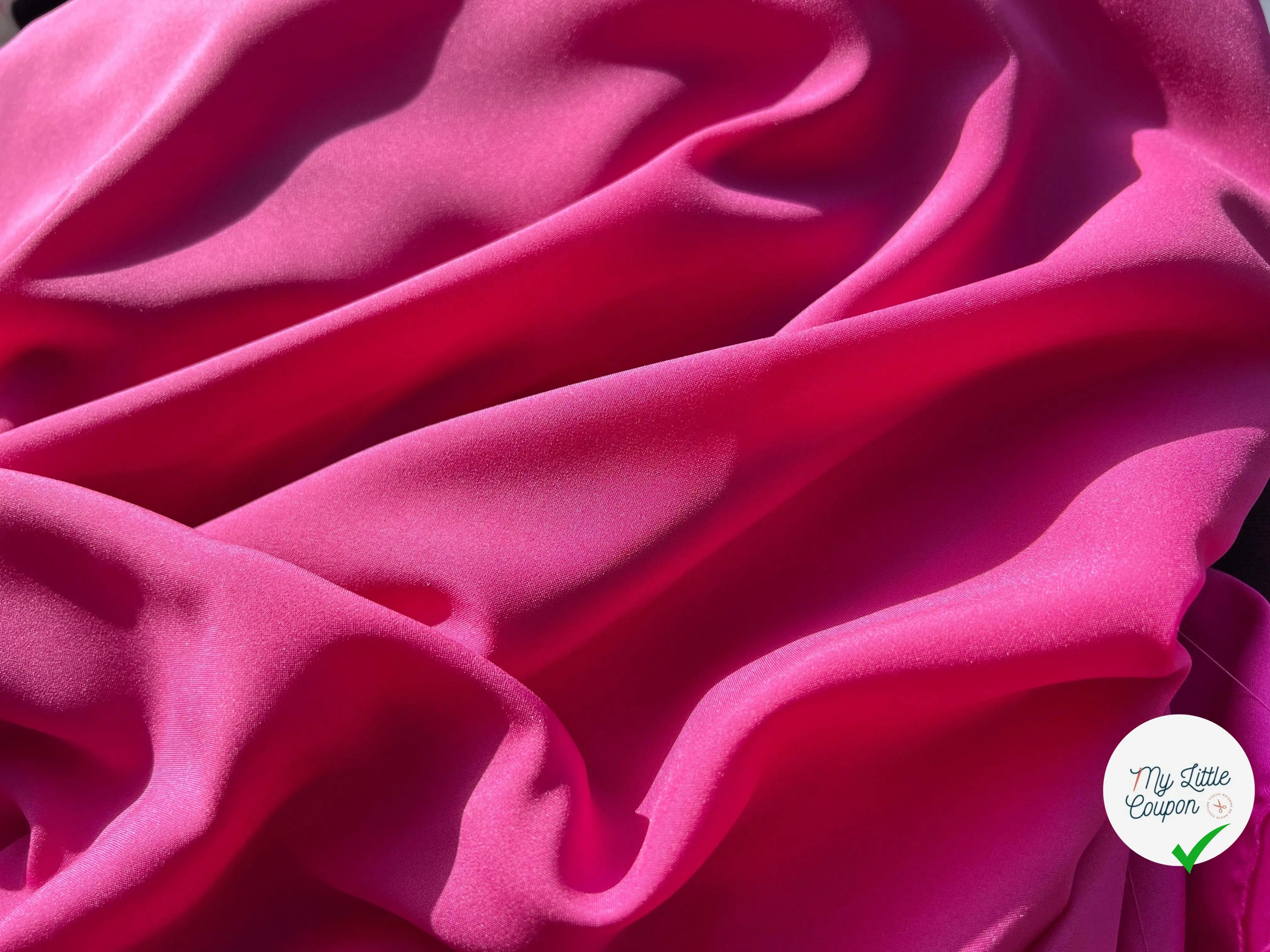 DOUBLURE PONGÉ FUCHSIA - My Little Coupon - tissu - coudre