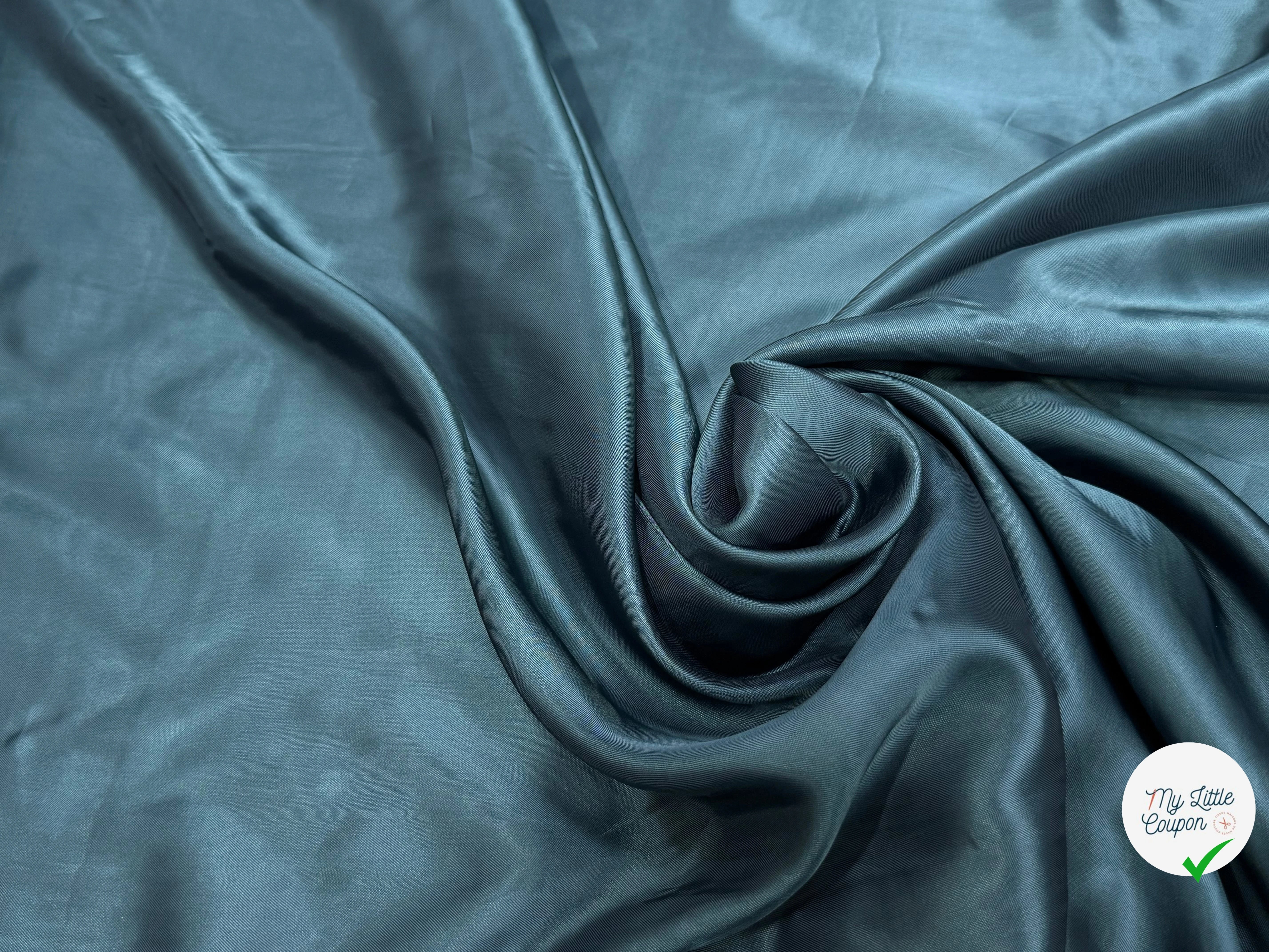 DOUBLURE SATIN  100% VISCOSE VERT SAPIN - My Little Coupon