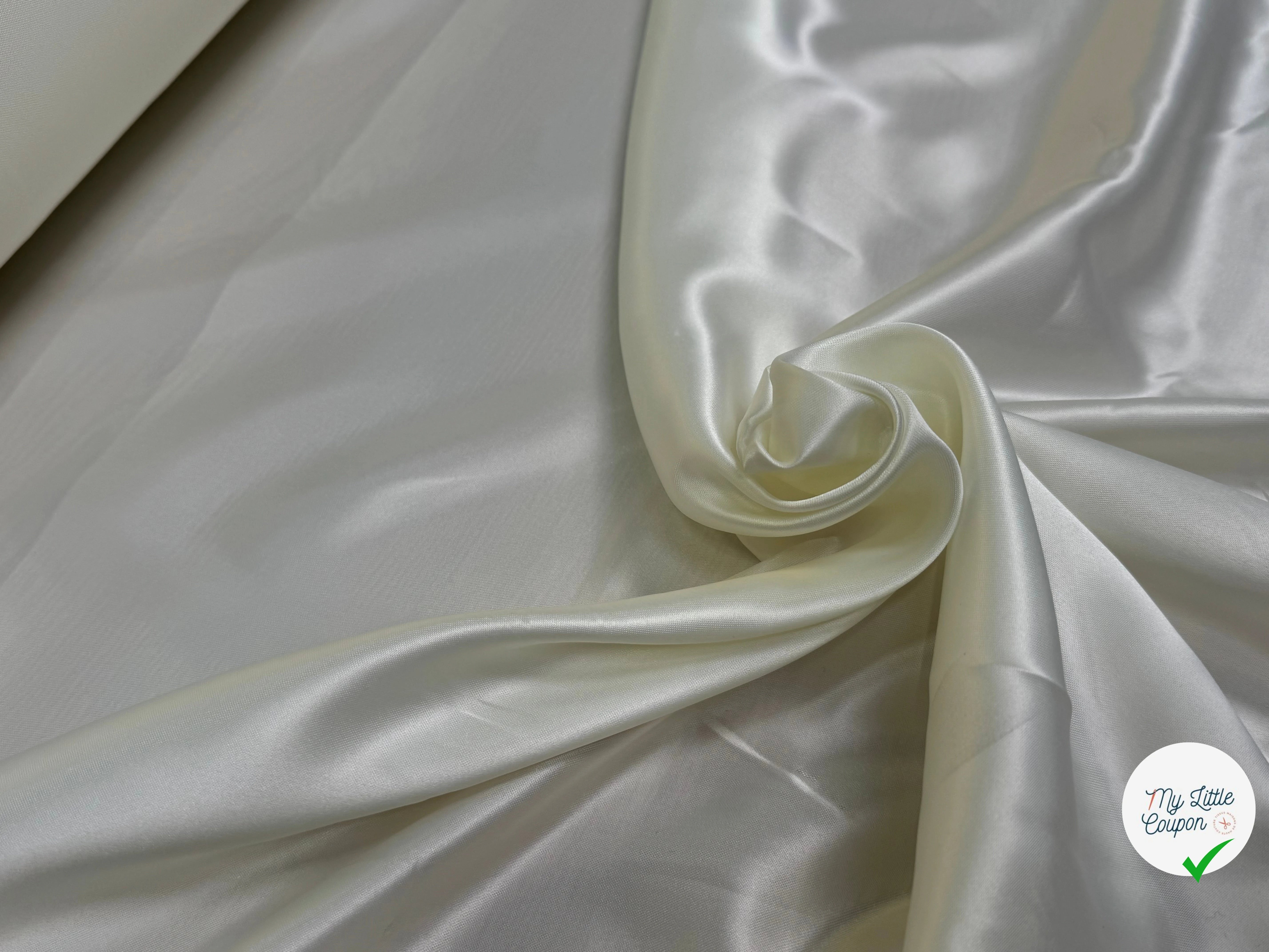DOUBLURE SATIN ACETATE VISCOSE ÉCRU - My Little Coupon