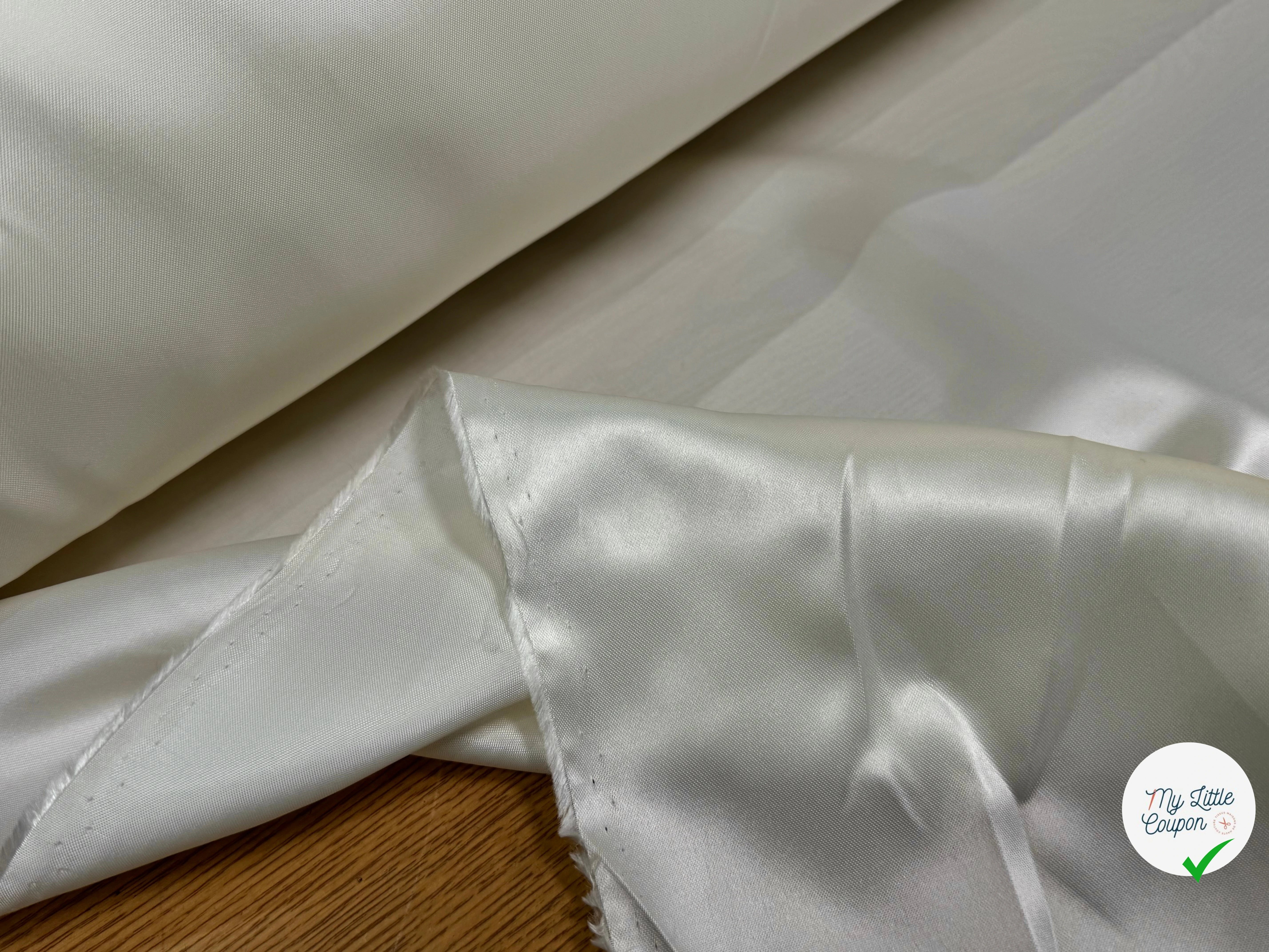 DOUBLURE SATIN ACETATE VISCOSE ÉCRU - My Little Coupon