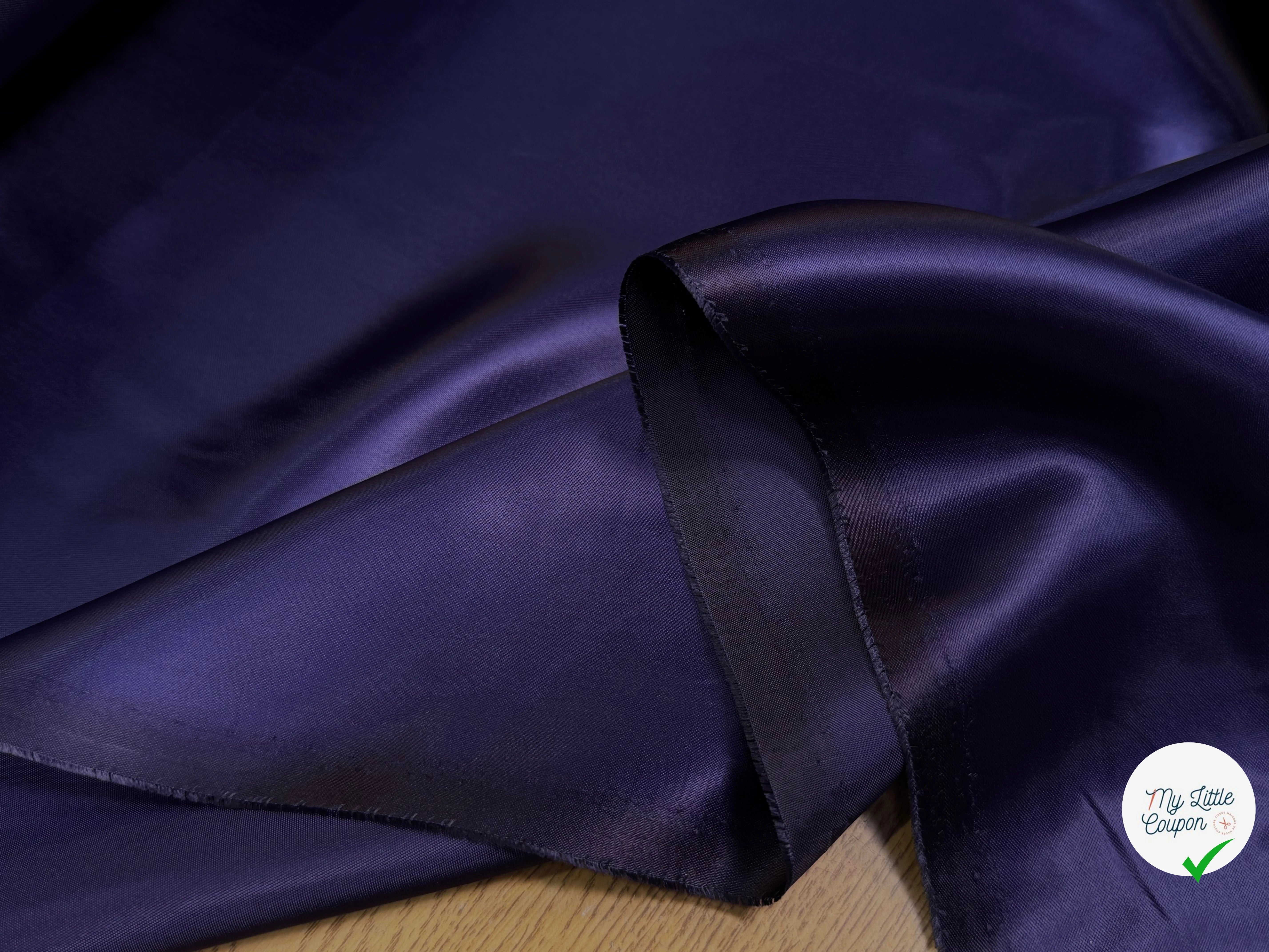 DOUBLURE SATIN ACETATE VISCOSE  PURPLE IMPERIAL - My Little Coupon