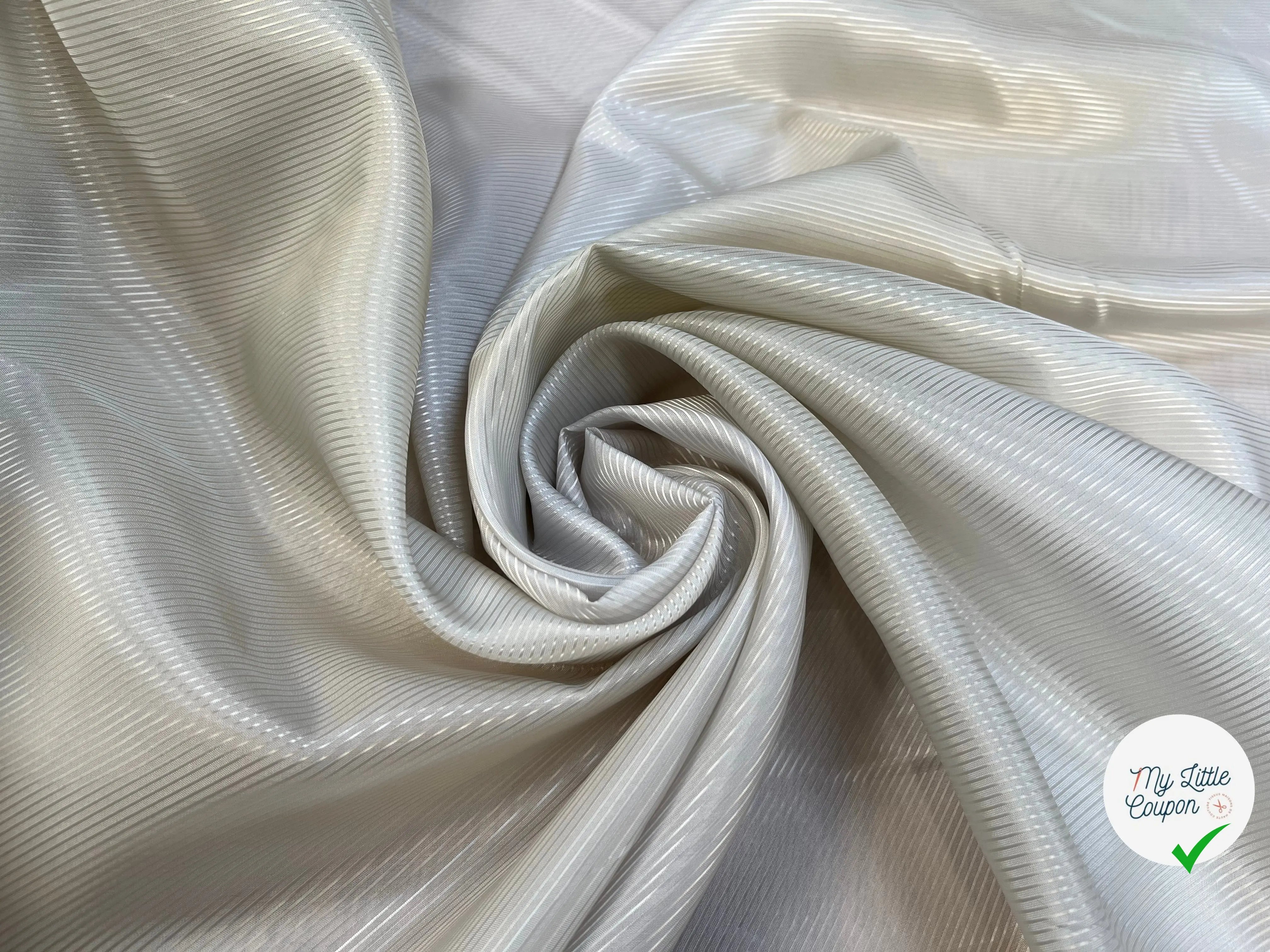 DOUBLURE SATIN FACON DRILL BEIGE GRIS - My Little Coupon