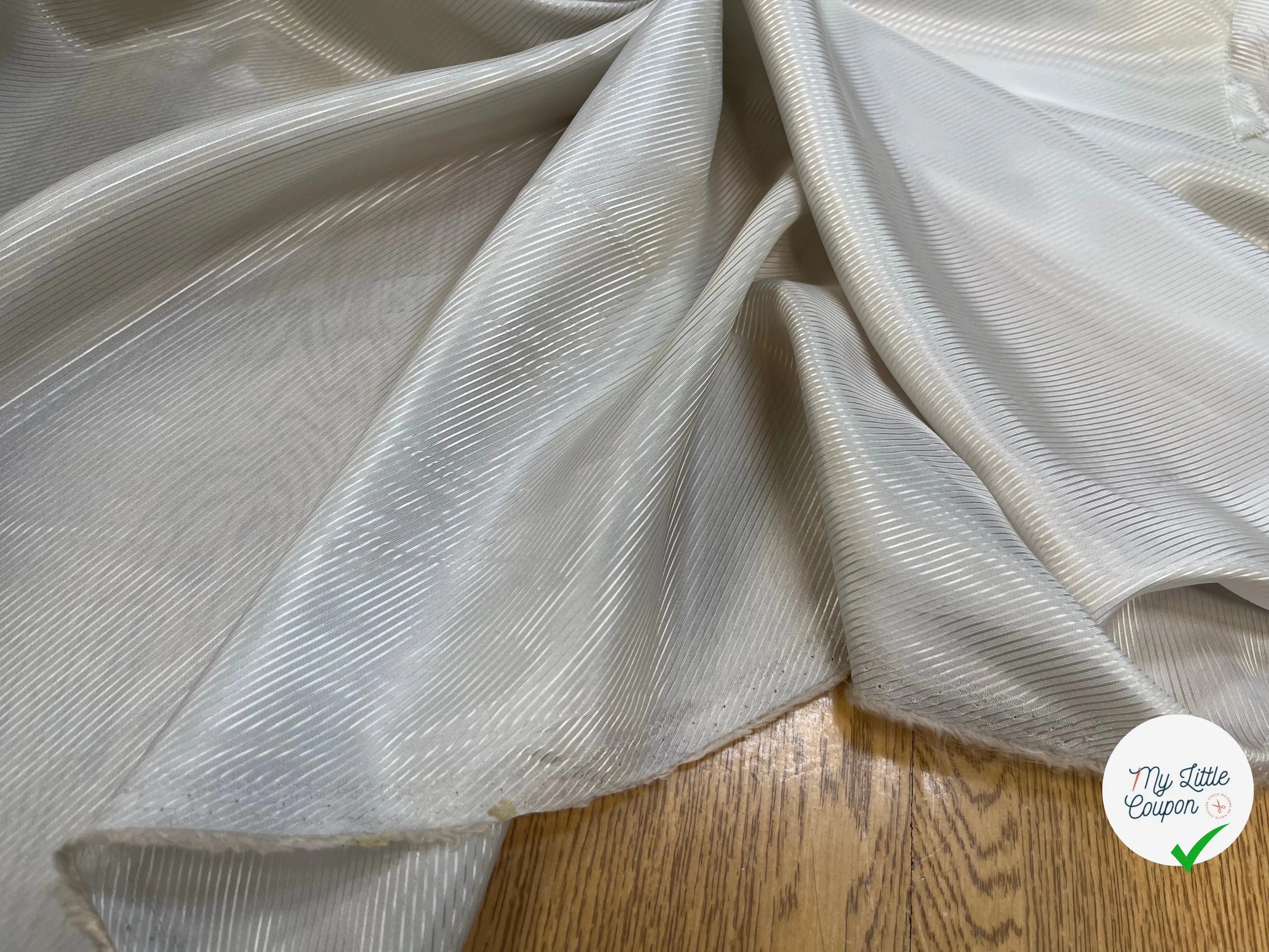 DOUBLURE SATIN FACON DRILL BEIGE GRIS - My Little Coupon