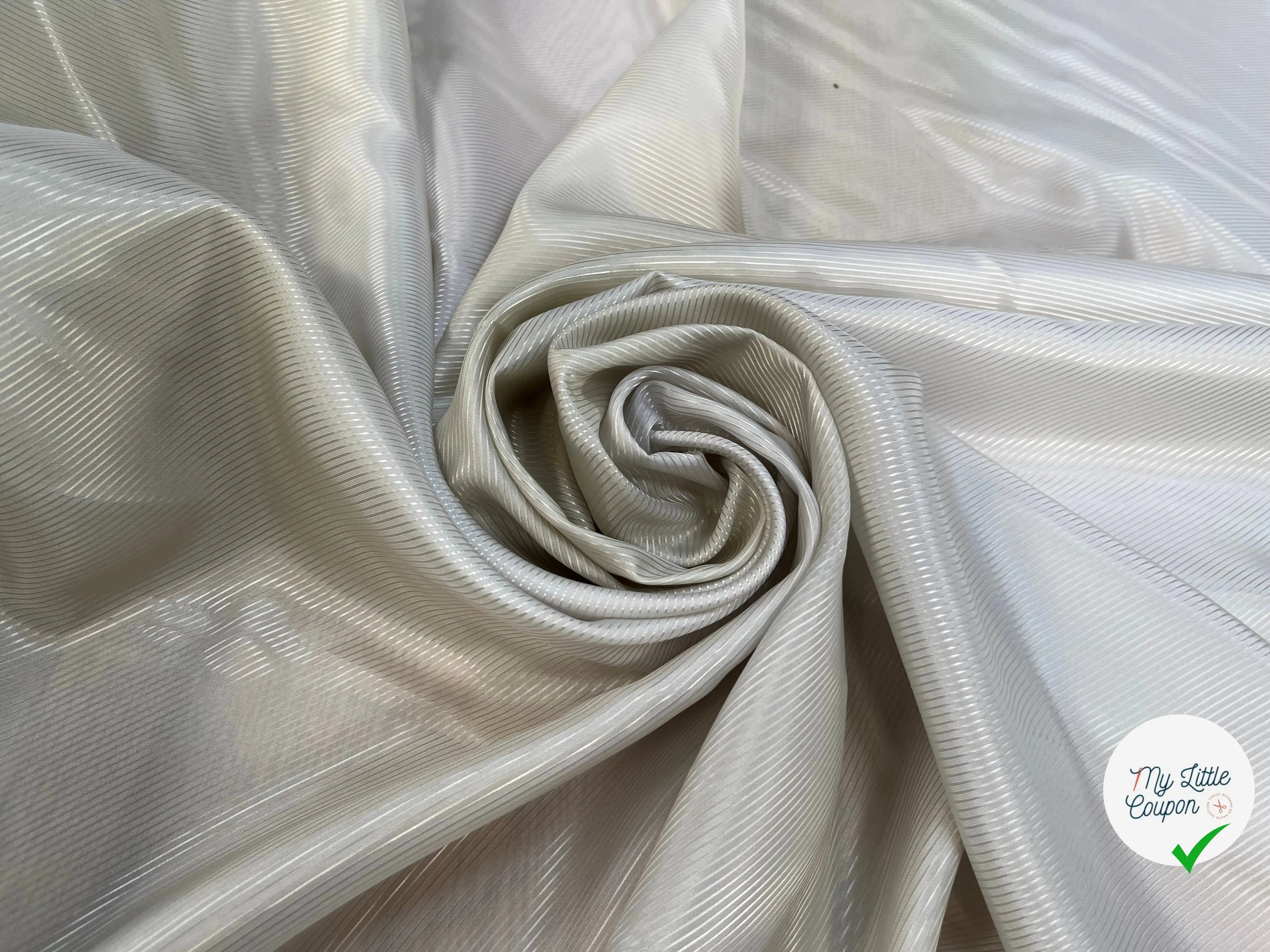 DOUBLURE SATIN FACON DRILL BEIGE GRIS - My Little Coupon