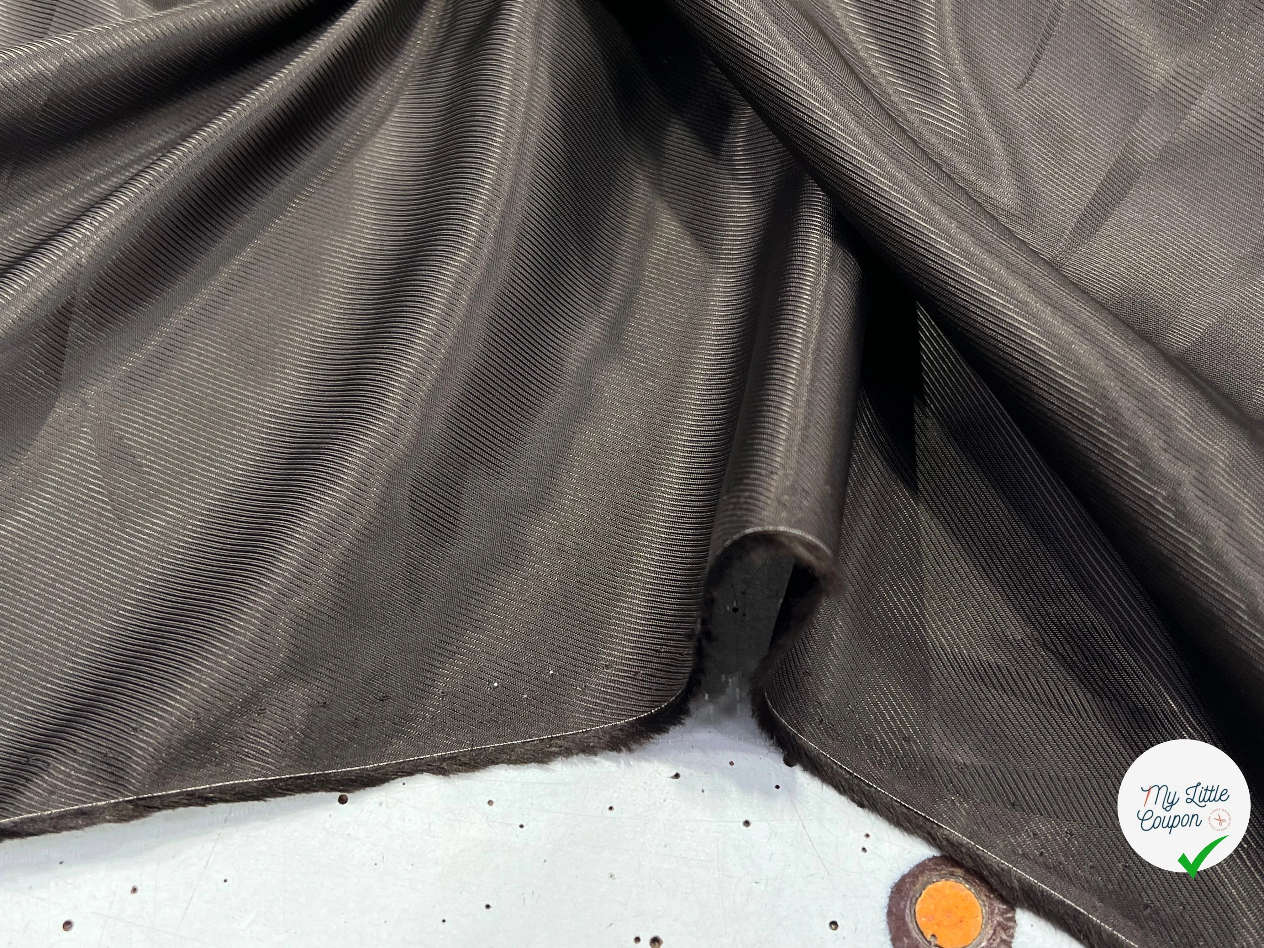 DOUBLURE SATIN FACON DRILL MARRON CAFÉ - My Little Coupon