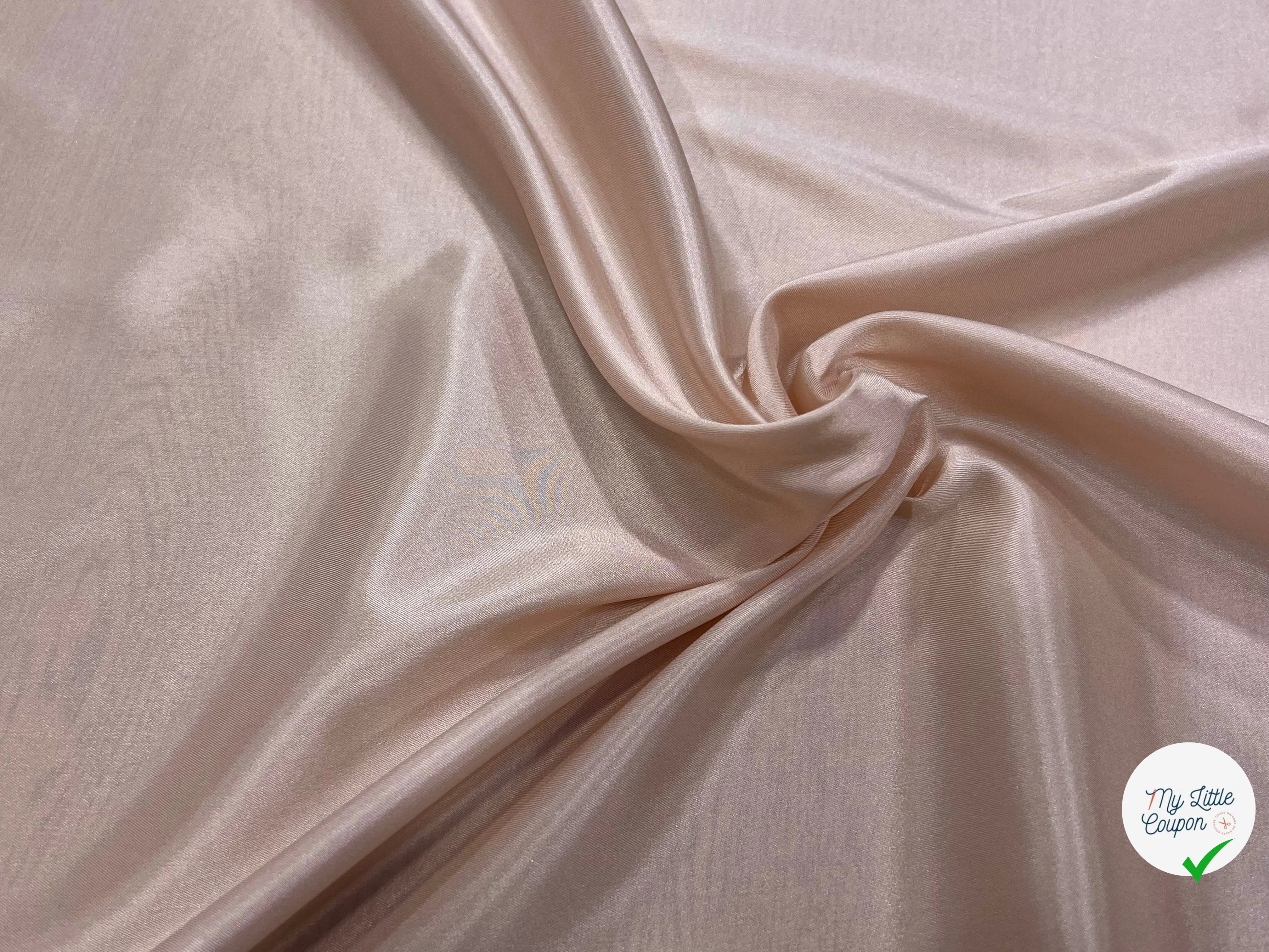DOUBLURE SATIN STRETCH ROSE BEIGE - My Little Coupon
