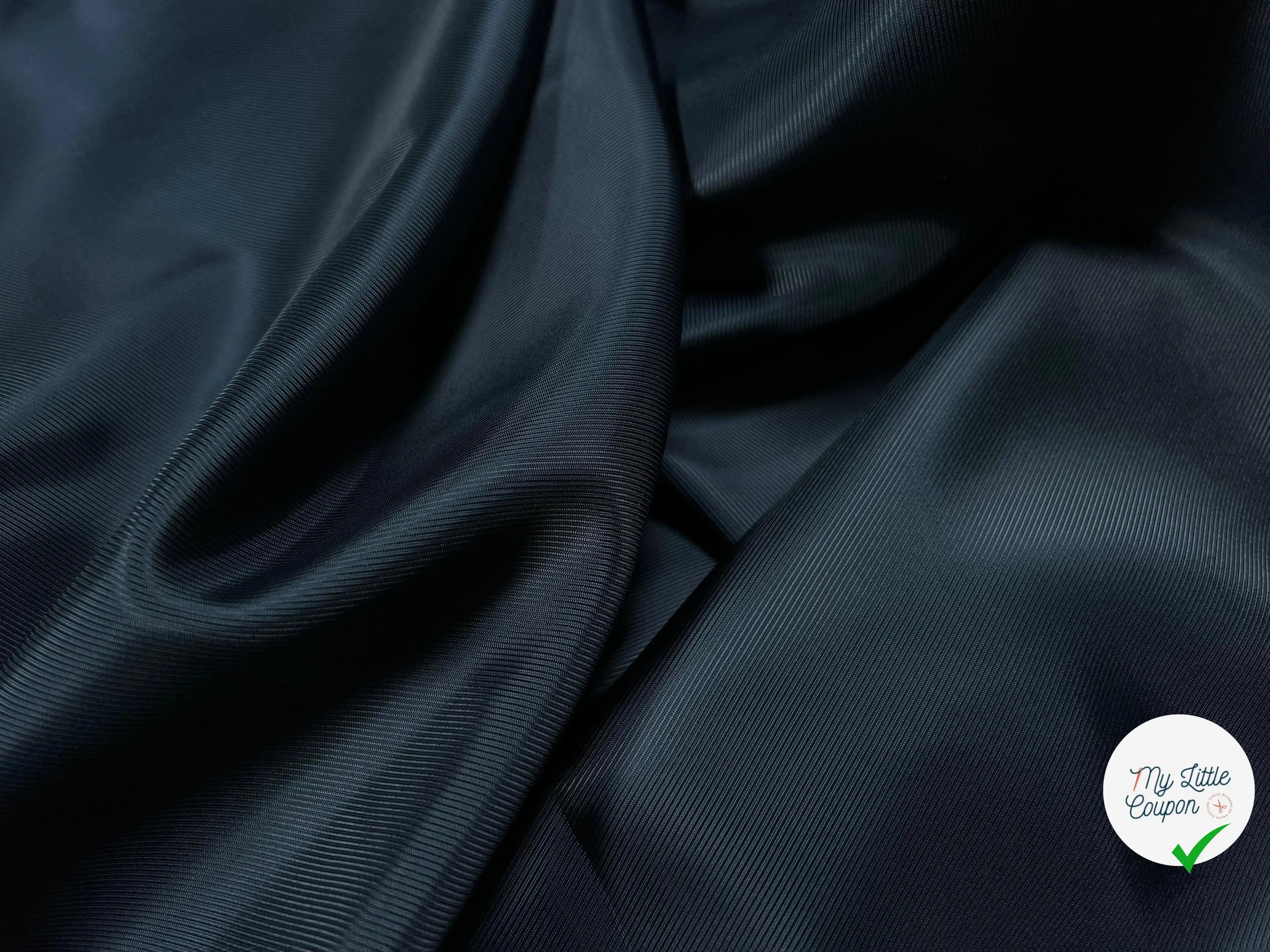 DOUBLURE SATIN VISCOSE PÉTROLE - My Little Coupon - tissu - coudre