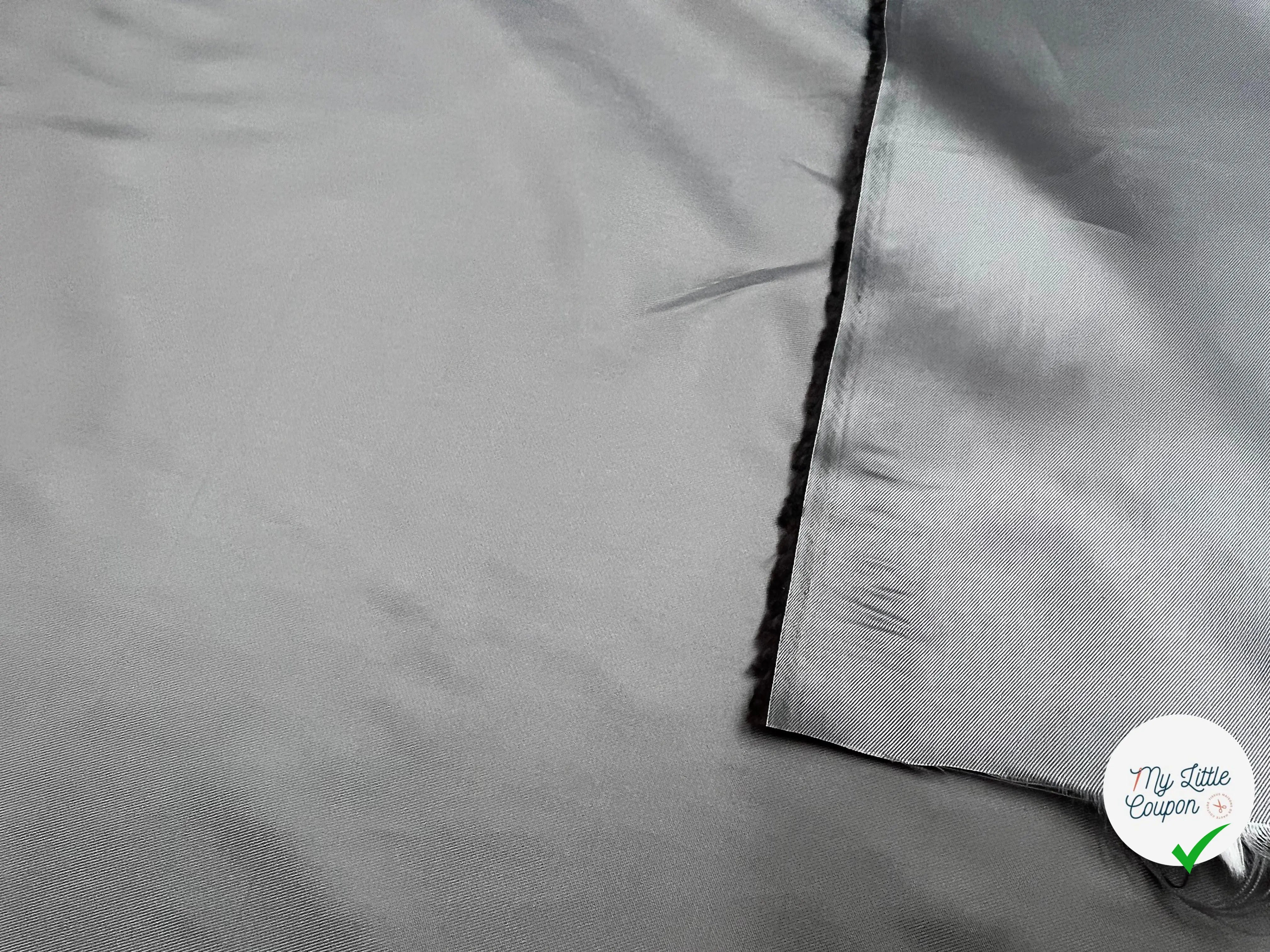 DOUBLURE SATIN VISCOSE TAUPE ARGENT - coupon de tissu de 3 mètres - My Little Coupon - tissu - coudre
