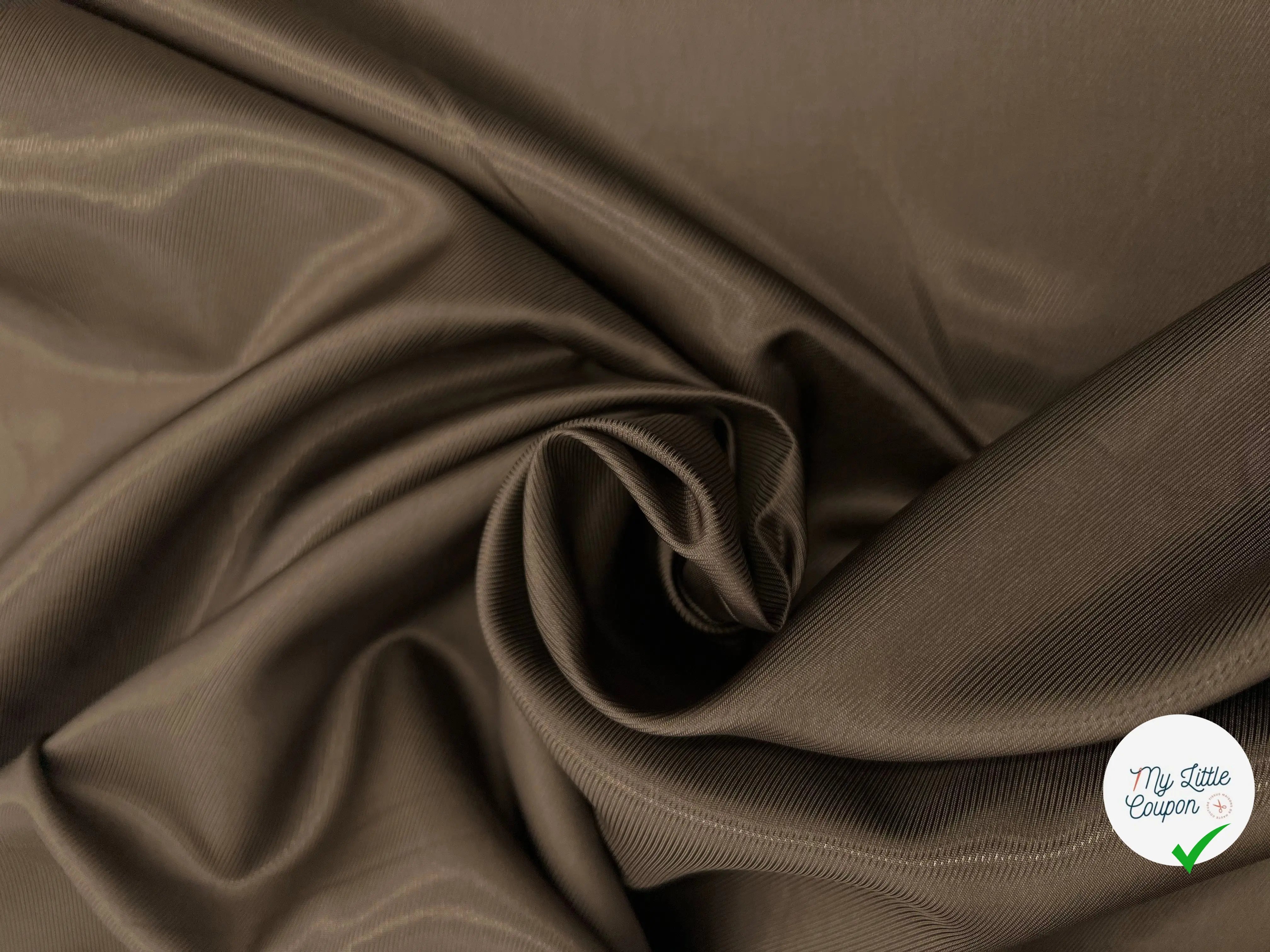 DOUBLURE SATIN VISCOSE TWILL RÉGLISSE - My Little Coupon