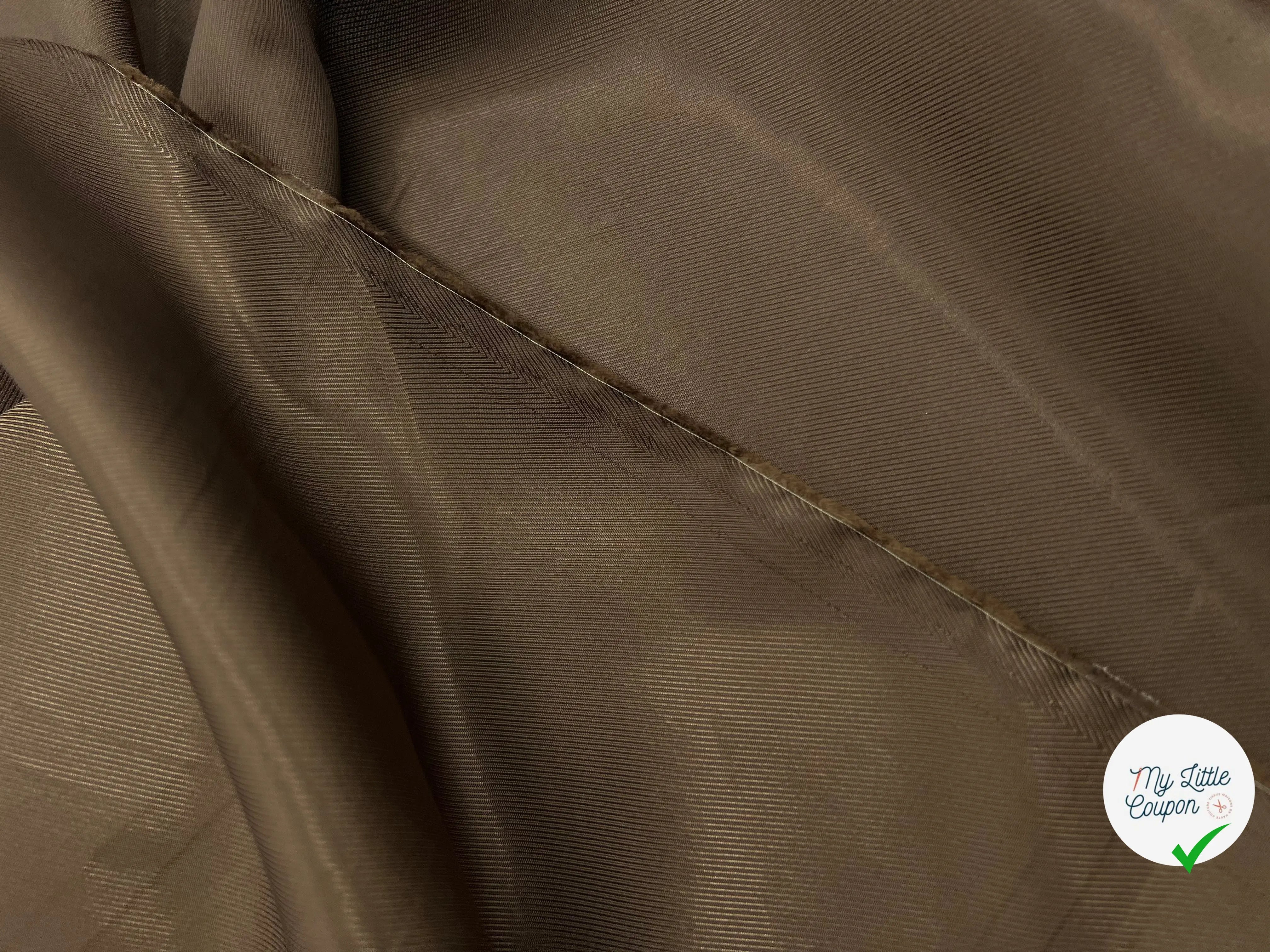 DOUBLURE SATIN VISCOSE TWILL RÉGLISSE - My Little Coupon