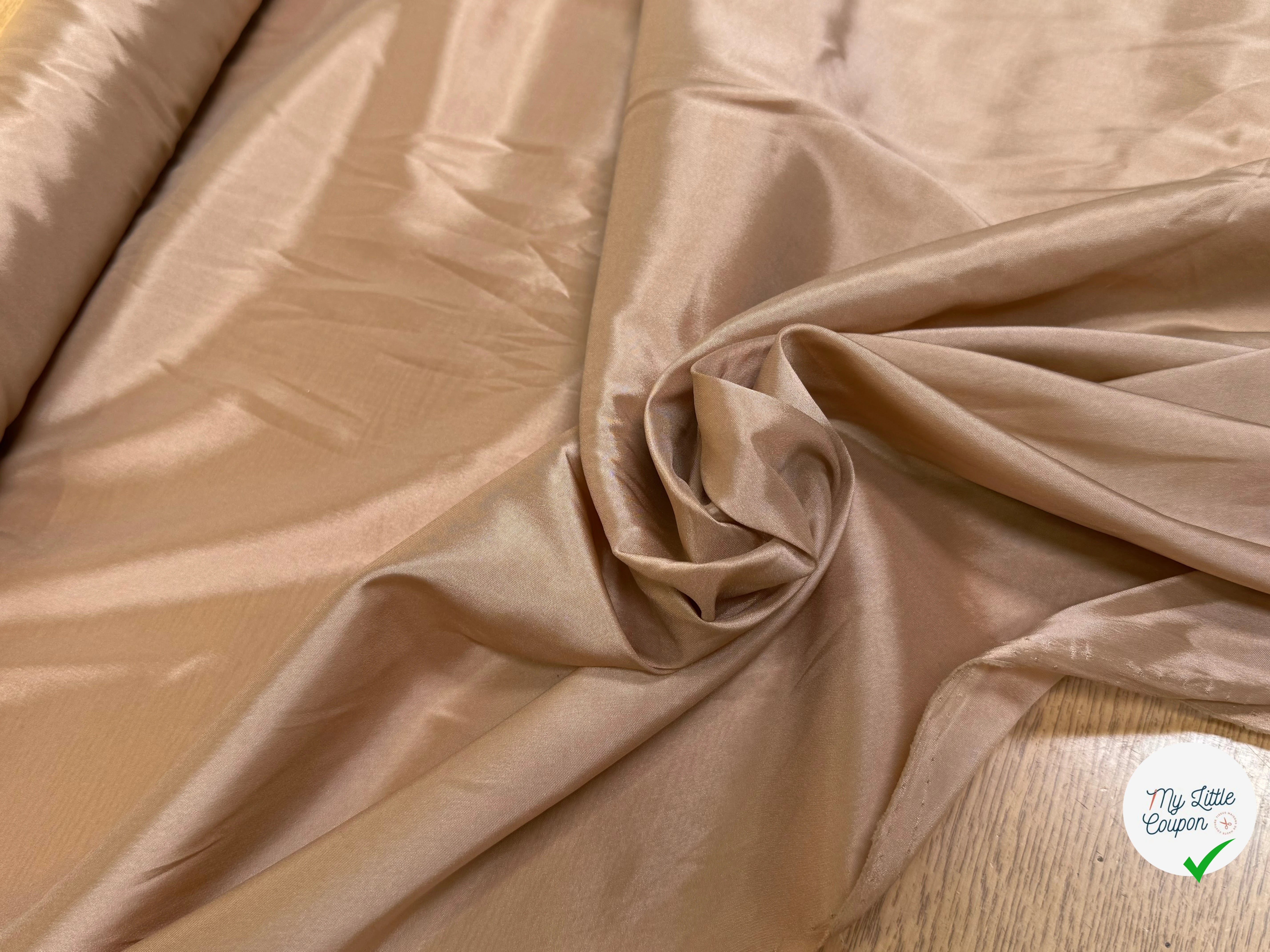 DOUBLURE SATINÉE STRETCH BEIGE MARRONNÉ - My Little Coupon