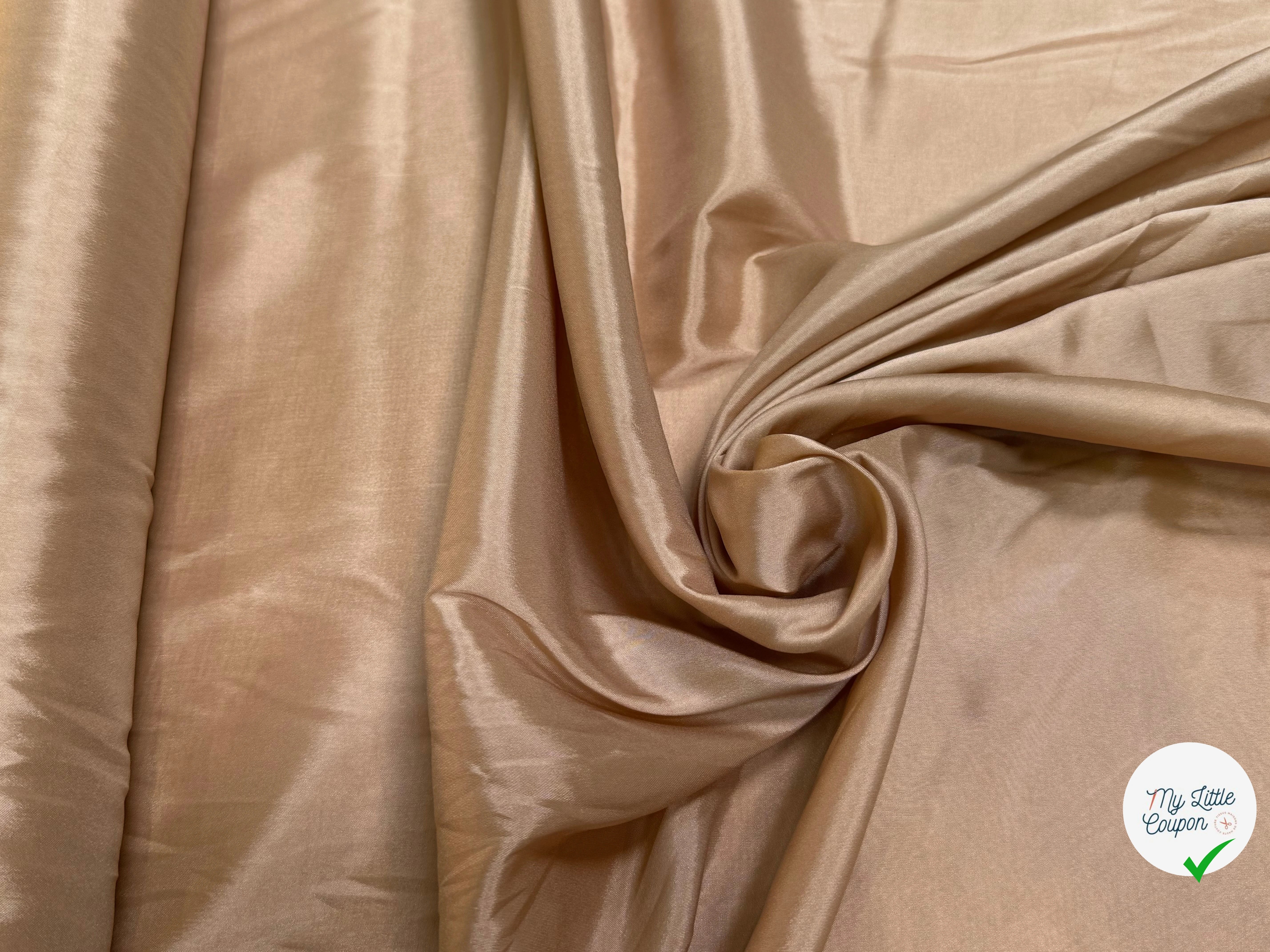 DOUBLURE SATINÉE STRETCH BEIGE MARRONNÉ - My Little Coupon