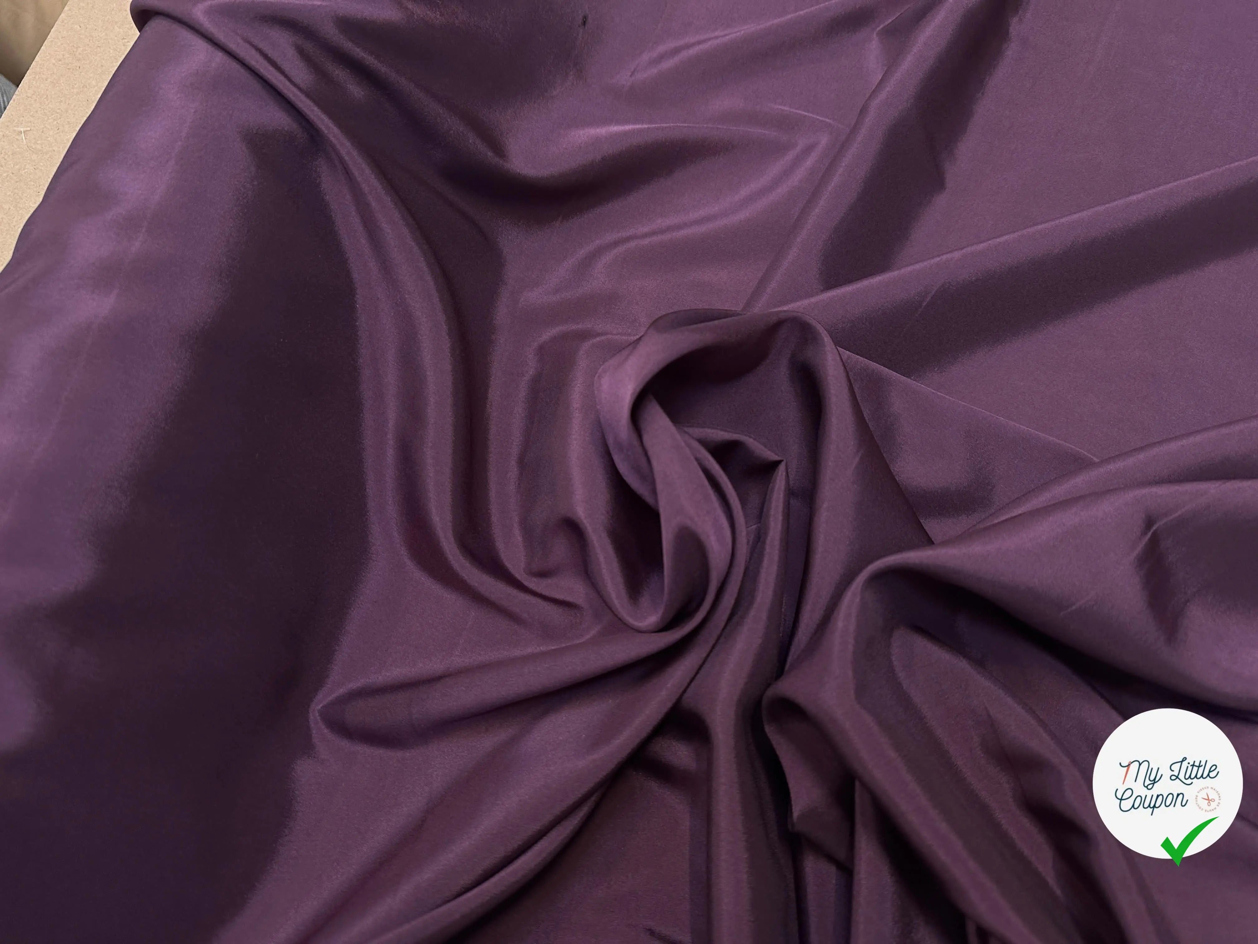 DOUBLURE TAFFETAS ACETATE AUBERGINE - My Little Coupon