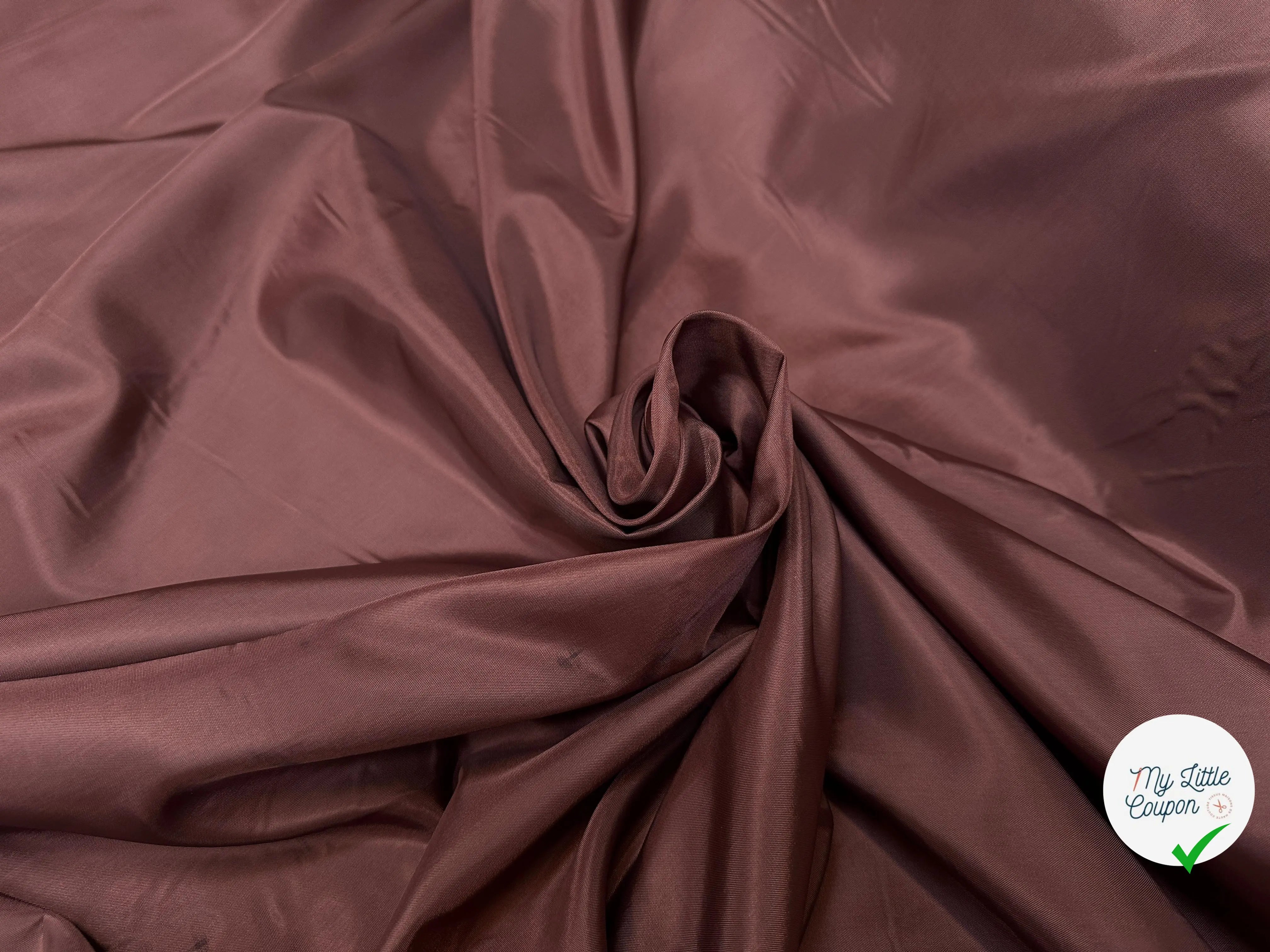 DOUBLURE TAFFETAS ACETATE GLACE AU CHOCOLAT - My Little Coupon