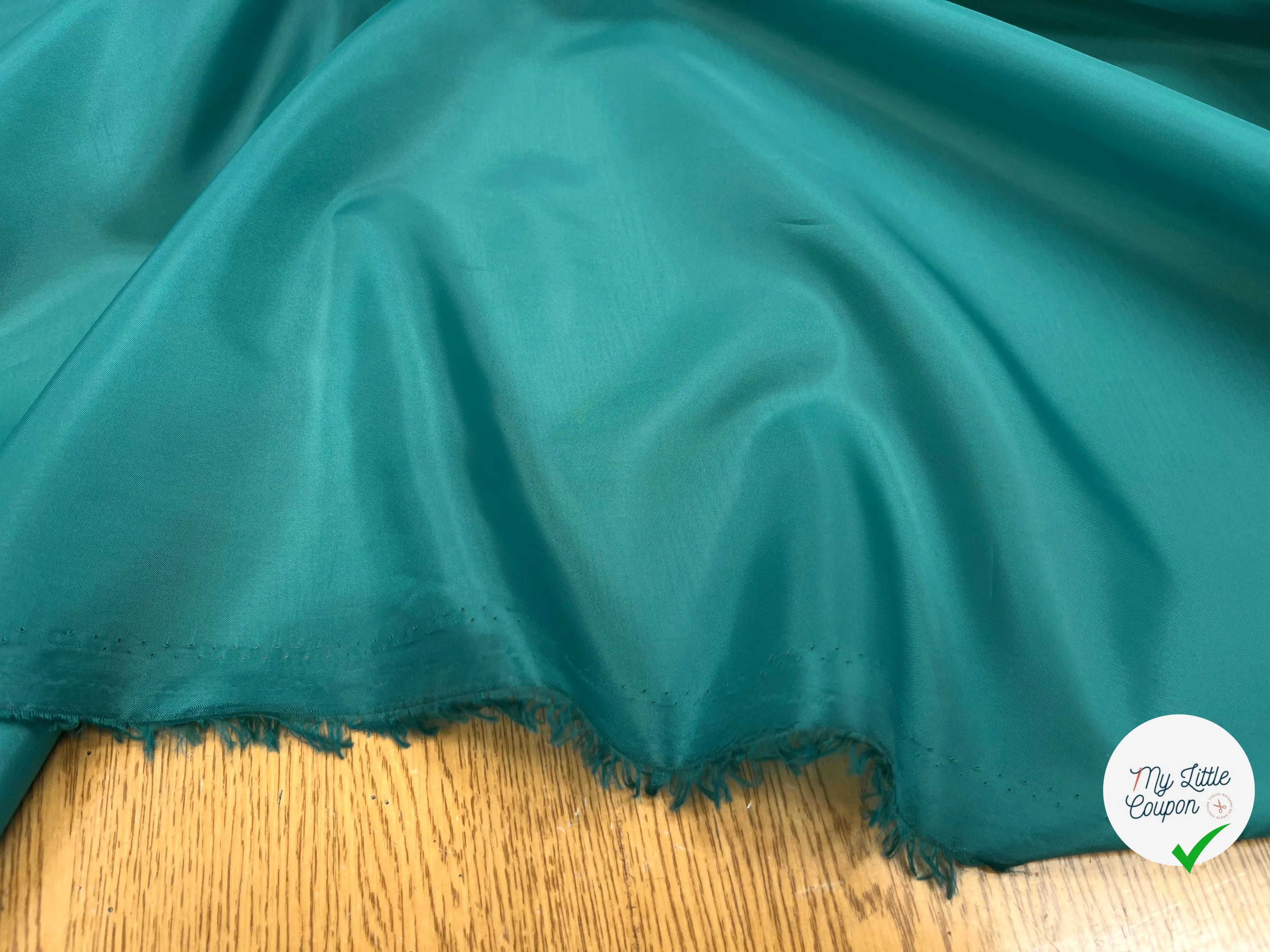 DOUBLURE TAFFETAS BLEU VERT - My Little Coupon