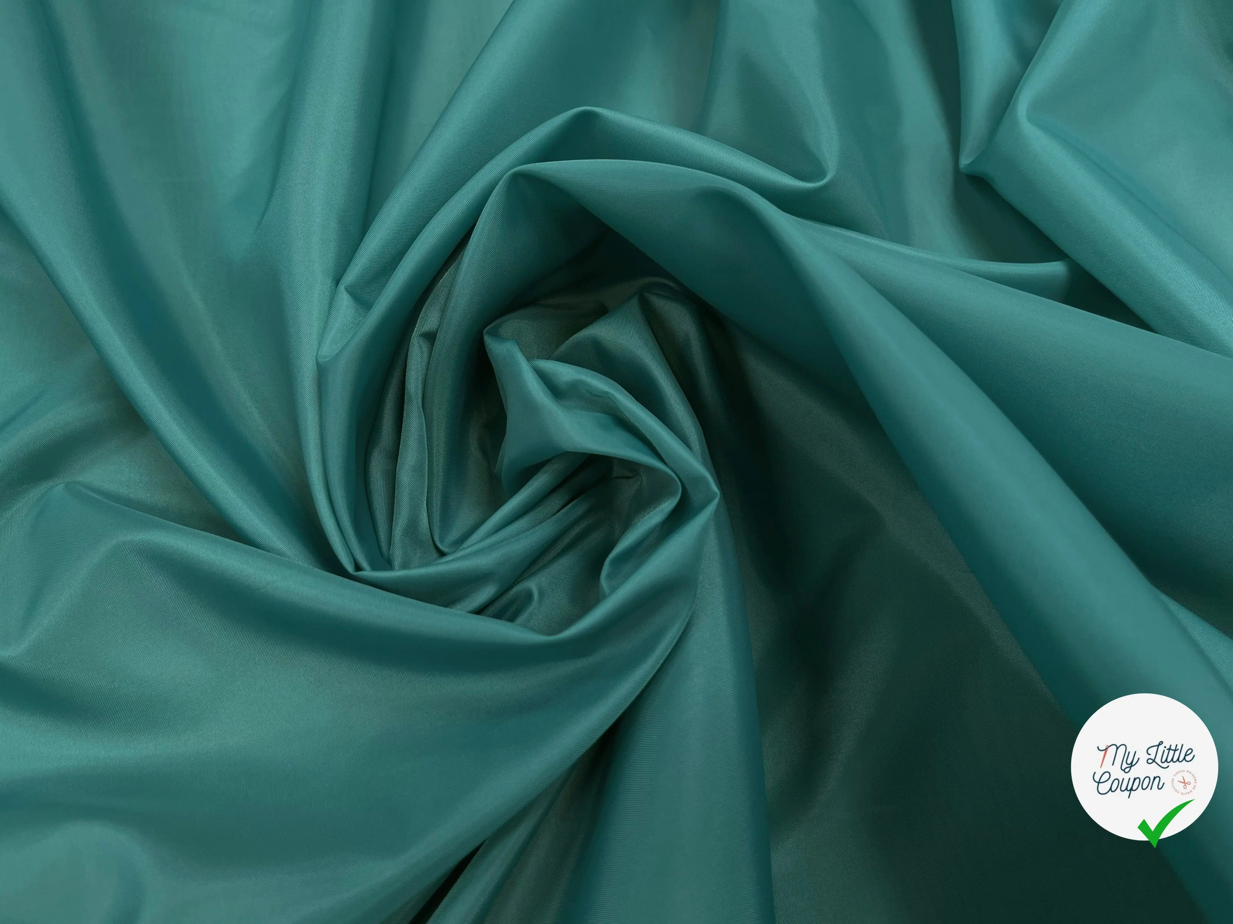 DOUBLURE TAFFETAS BLEU VERT - My Little Coupon