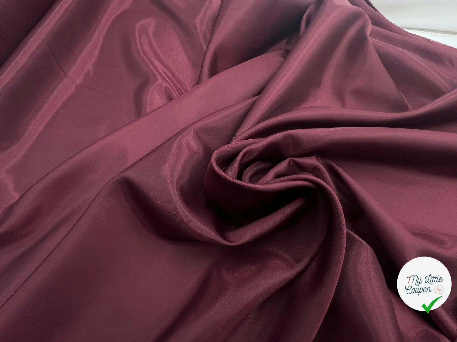 DOUBLURE TAFFETAS BRILLANT BURGUNDY - My Little Coupon - tissu - coudre