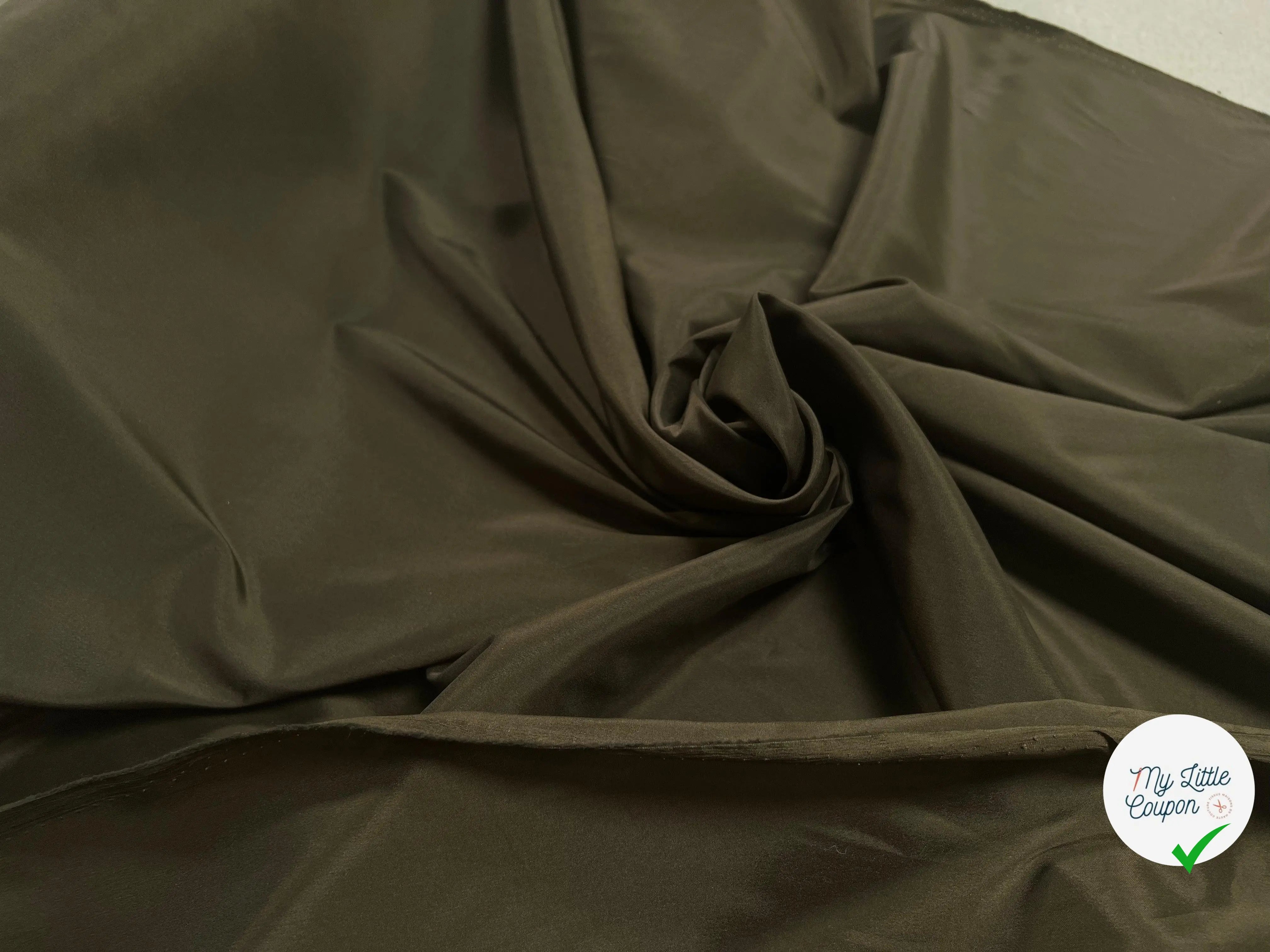 DOUBLURE TAFFETAS STRETCH VERT BRONZE - My Little Coupon - tissu - coudre