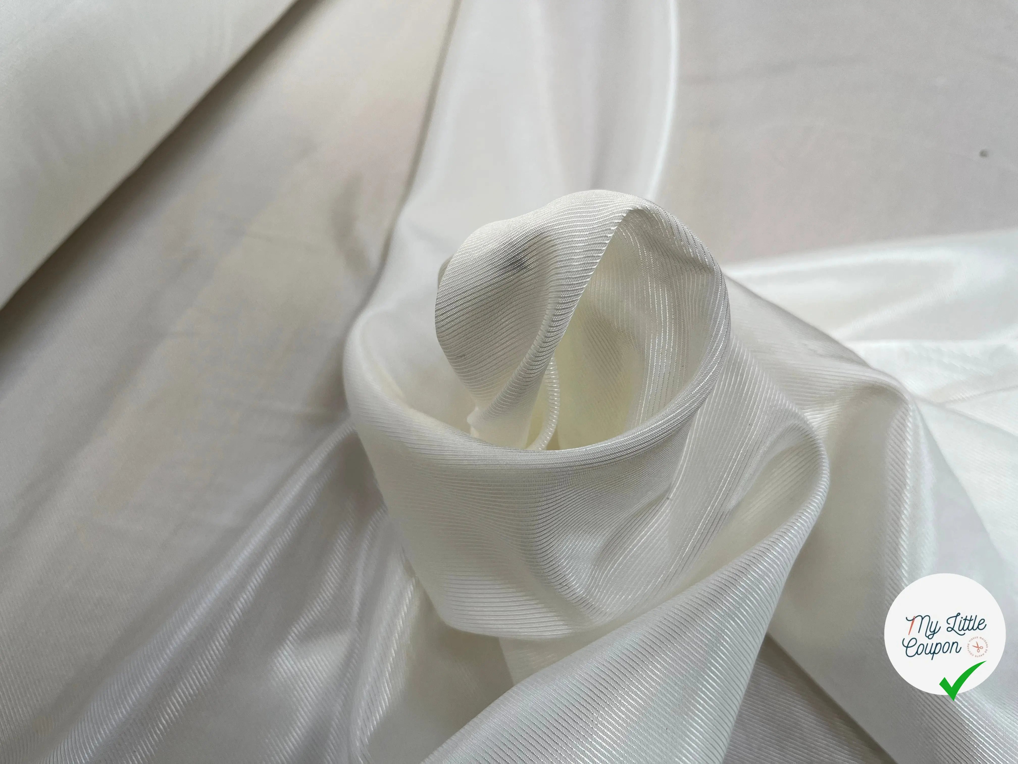 DOUBLURE UNI VISCOSE COTON BLANC SERGÉ* - My Little Coupon