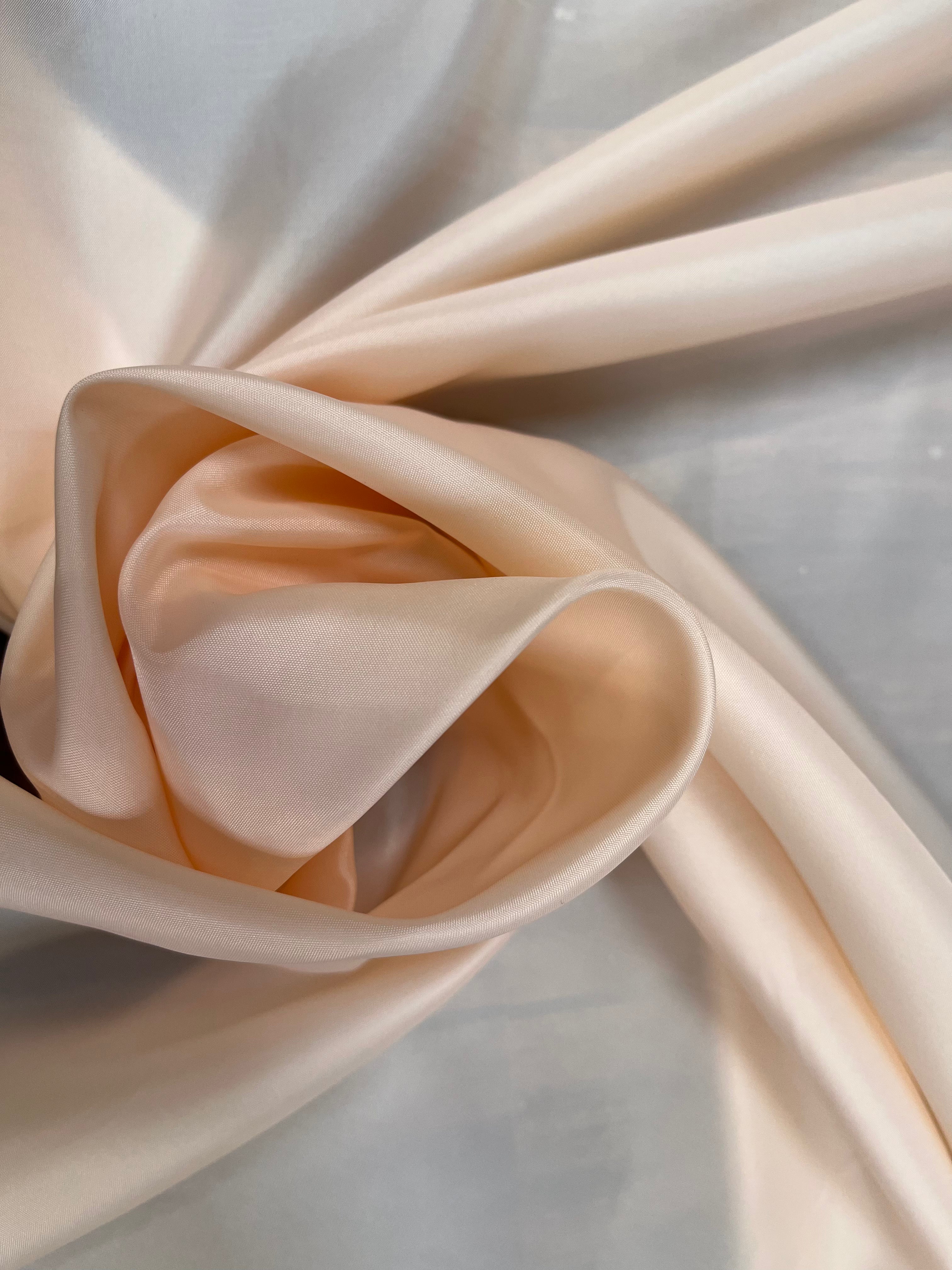 DOUBLURE UNIE TAFFETAS ROSE SAUMON POLYESTER - My Little Coupon