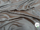 DOUBLURE VISCOSE À RAYURES BLEU FOND VERT GRIS METAL - My Little Coupon