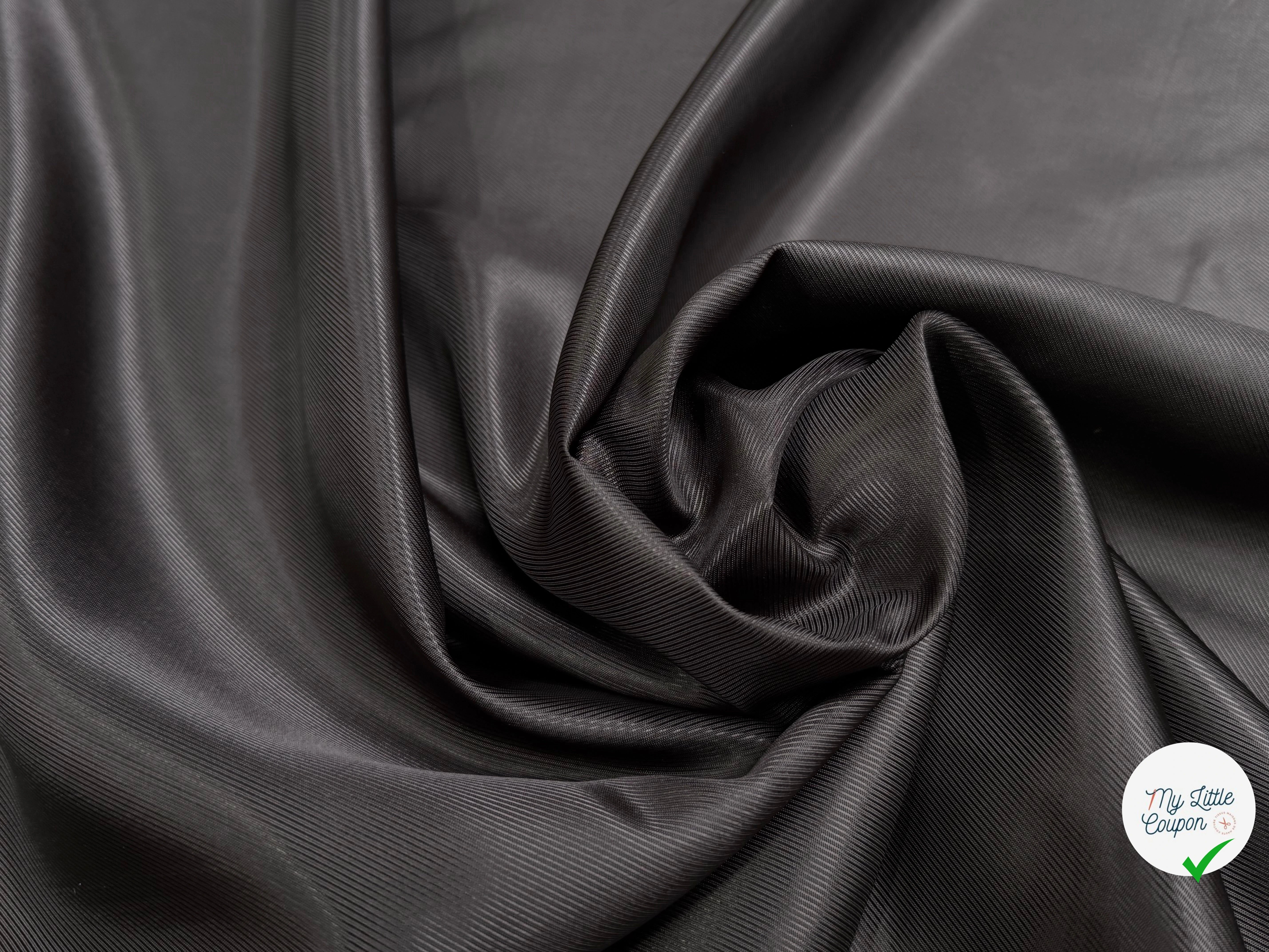 DOUBLURE VISCOSE ACETATE DRILL MARRON FONCÉ 51% VISCOSE - My Little Coupon